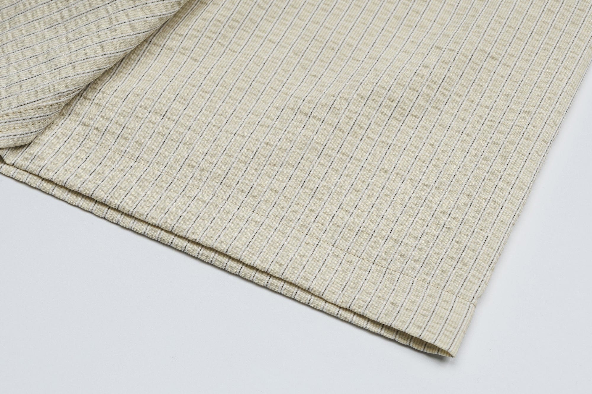 OVDY Striped Seersucker Half Shirt, premium urban and streetwear designers apparel on PROJECTISR.com, OVDY
