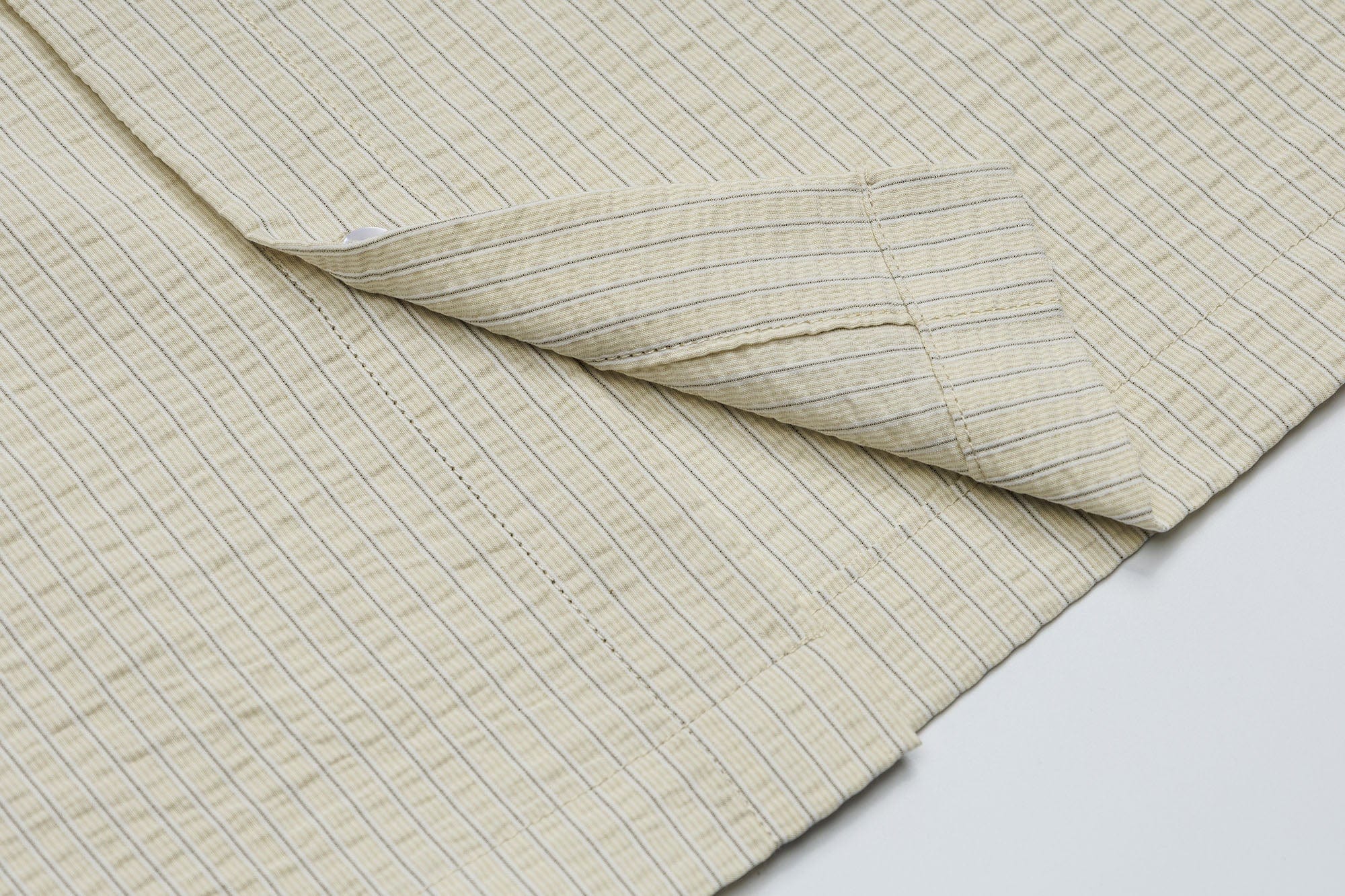 OVDY Striped Seersucker Half Shirt, premium urban and streetwear designers apparel on PROJECTISR.com, OVDY
