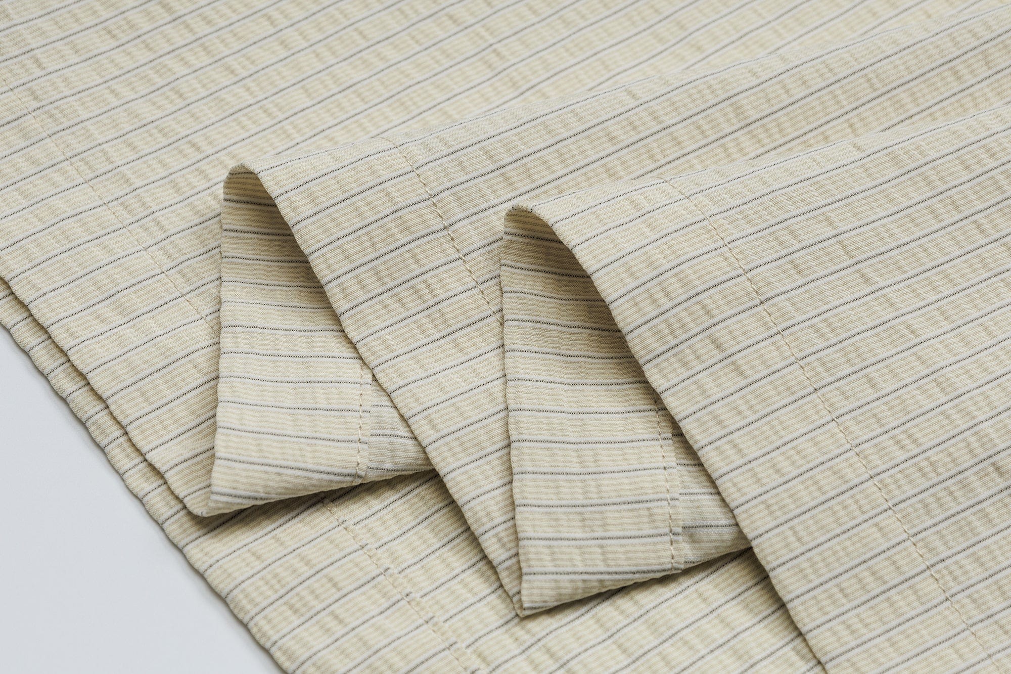 OVDY Striped Seersucker Half Shirt, premium urban and streetwear designers apparel on PROJECTISR.com, OVDY