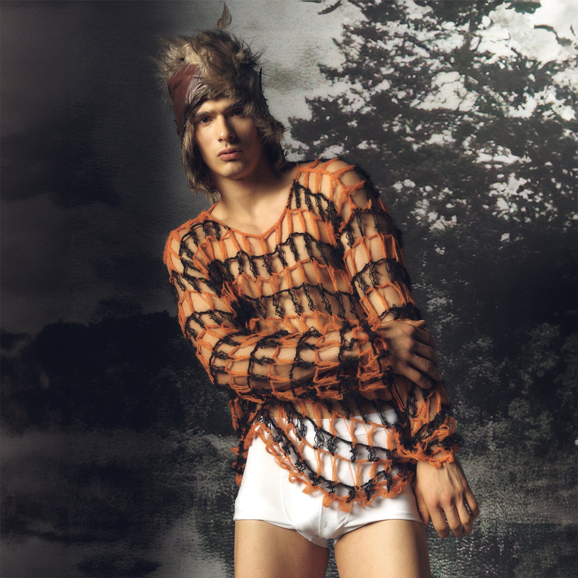 KADAKADA Hollow Mesh Handcrafted Sweater, premium urban and streetwear designers apparel on PROJECTISR.com, KADAKADA