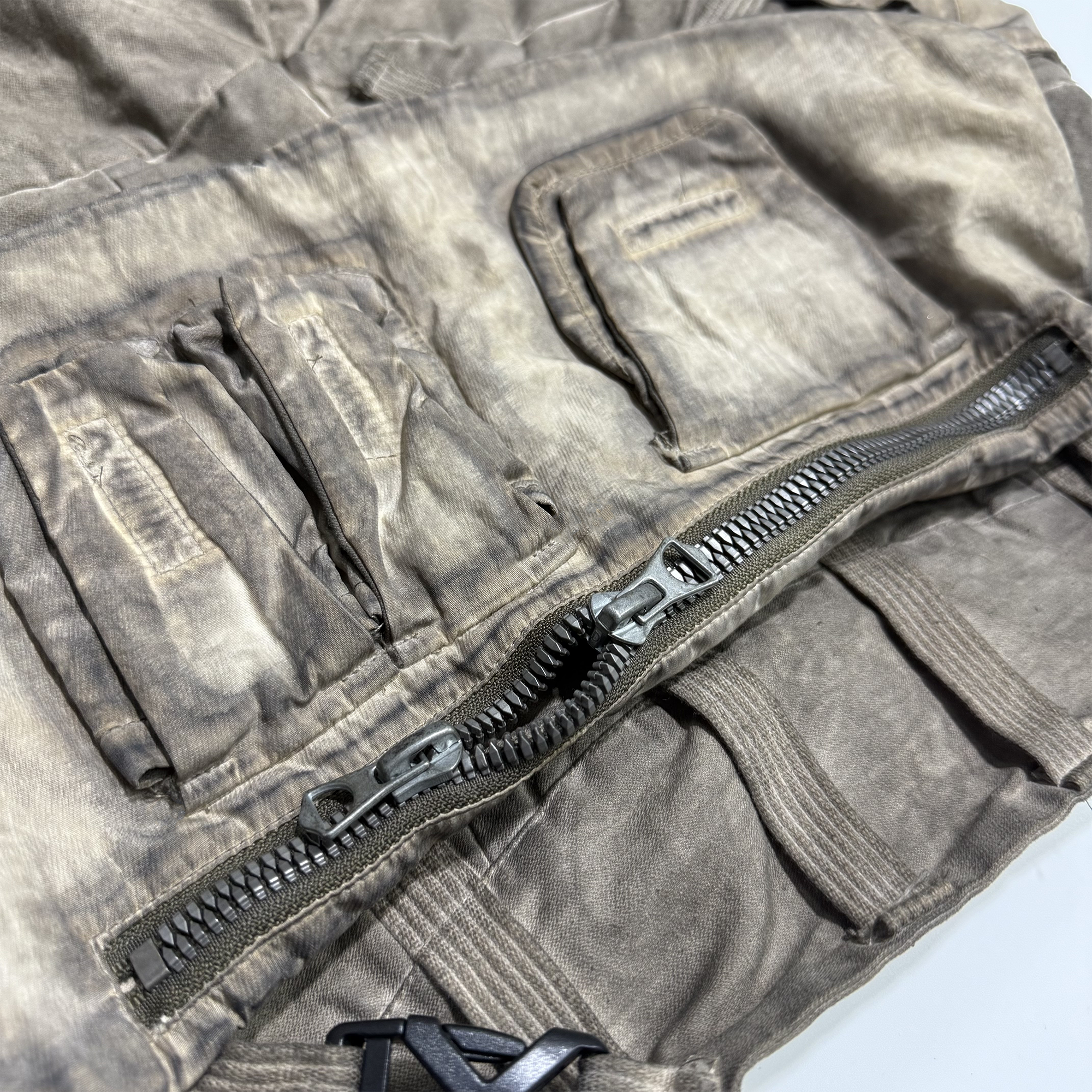 STEAM Washed Multi-Pocket Detachable Waist Bag Cargo Pants