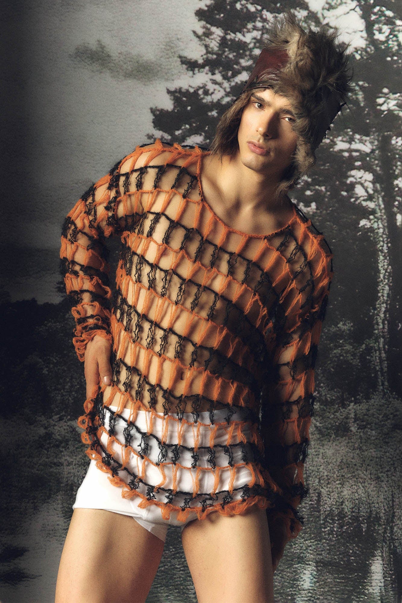 KADAKADA Hollow Mesh Handcrafted Sweater, premium urban and streetwear designers apparel on PROJECTISR.com, KADAKADA