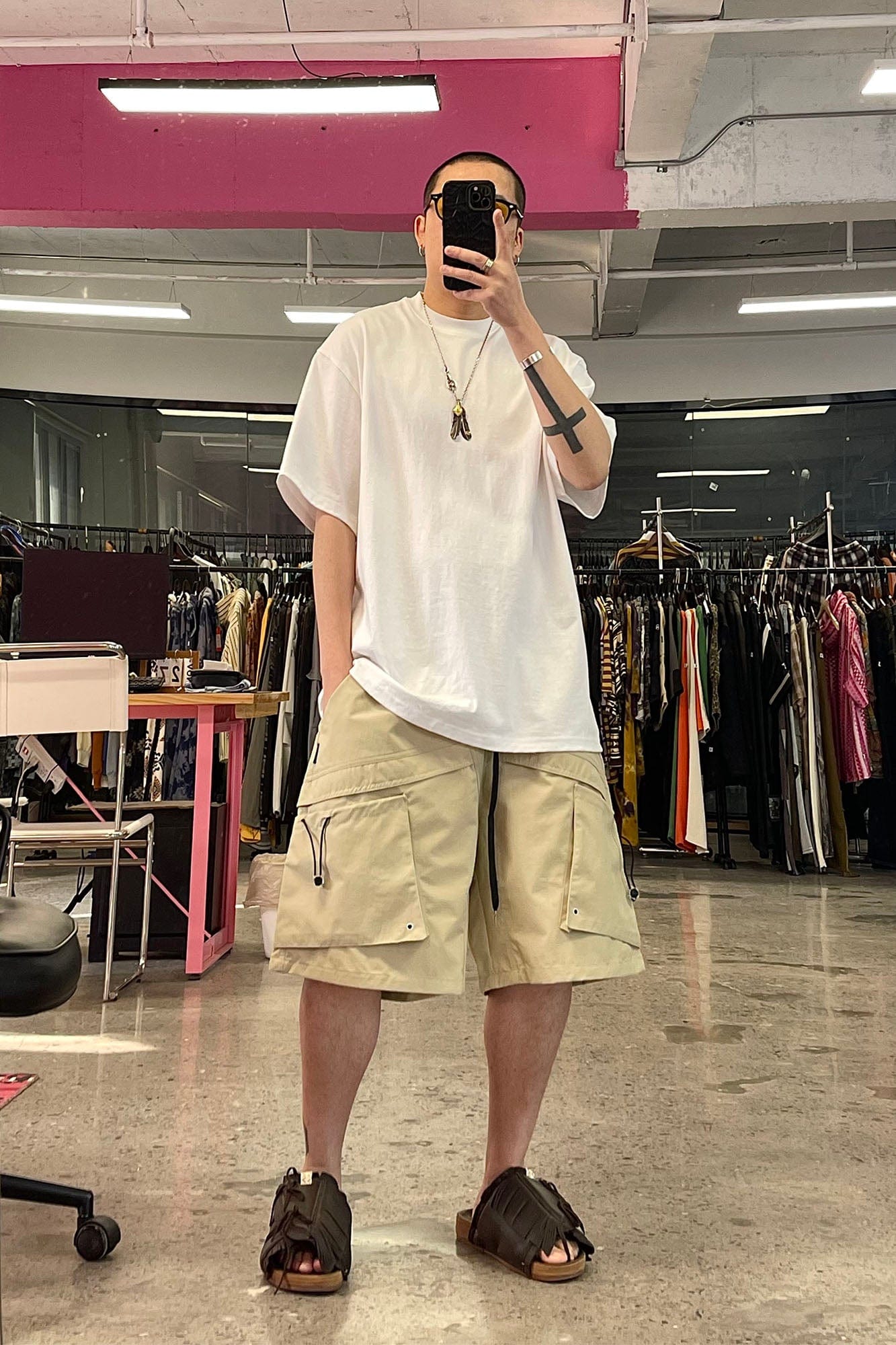 ME DA IGUAL Multi-Pocket Waterproof Cargo Shorts, premium urban and streetwear designers apparel on PROJECTISR.com, ME DA IGUAL