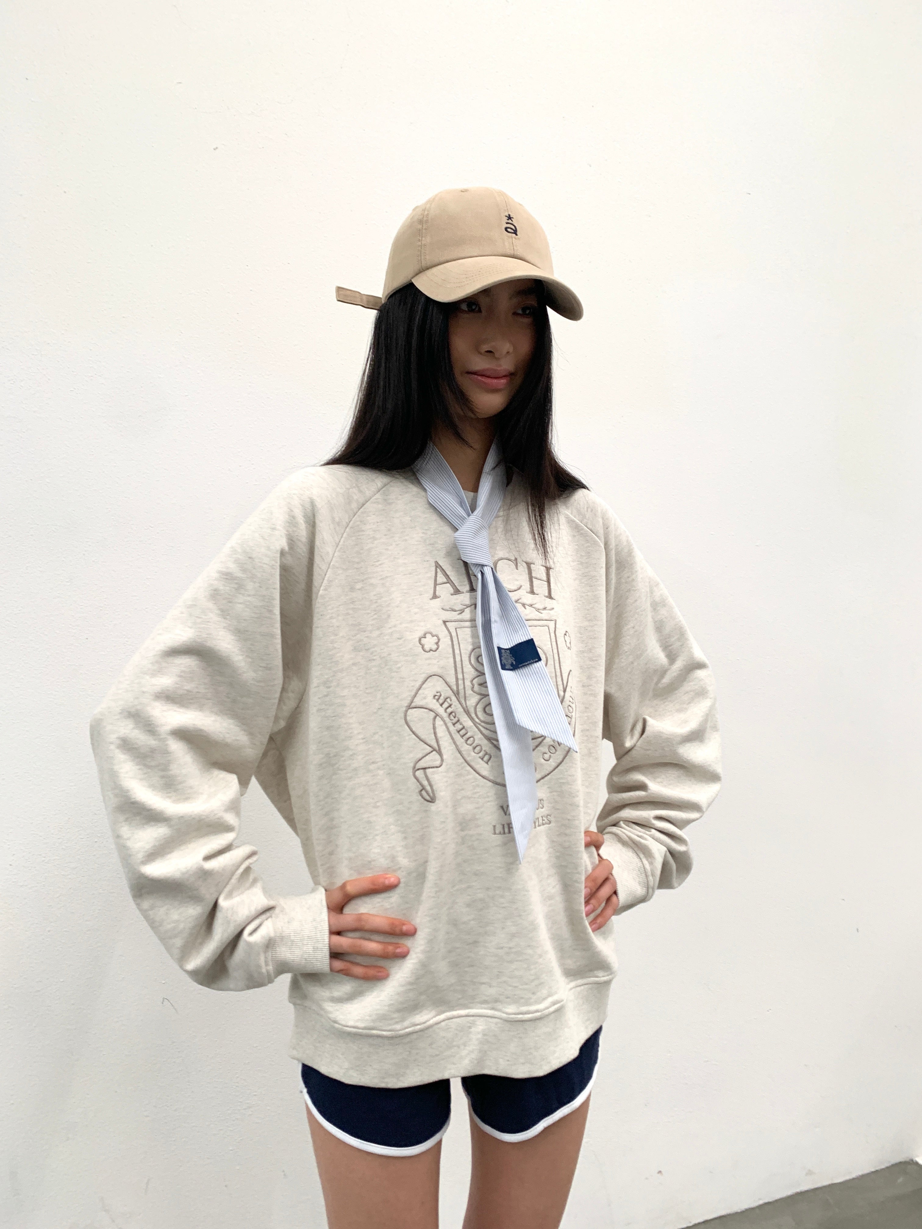 ROARINGWILD A ARCH Collegiate Loopback Raglan Sweatshirt