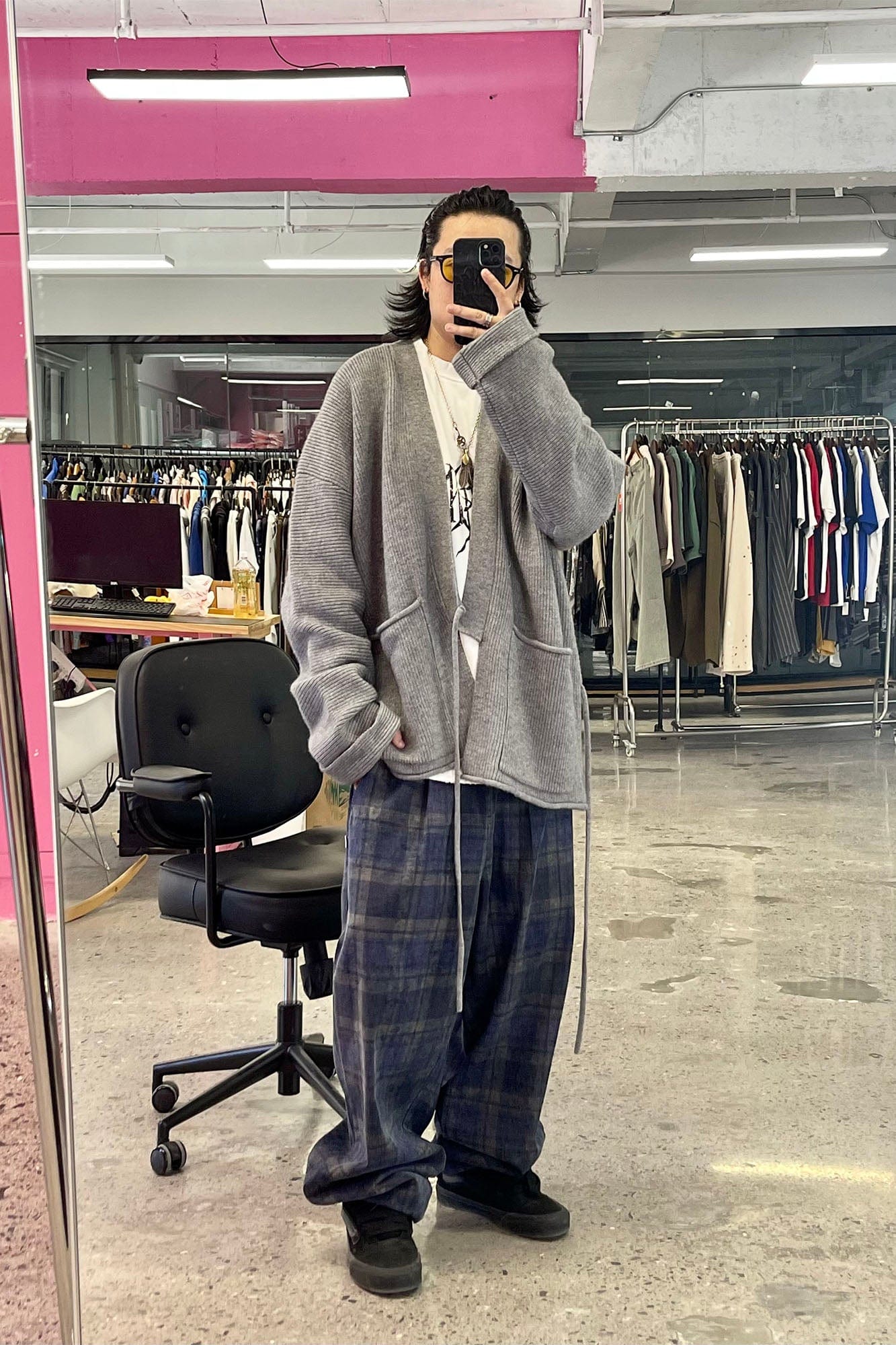 ME DA IGUAL Plaid Tapered Pants, premium urban and streetwear designers apparel on PROJECTISR.com, ME DA IGUAL