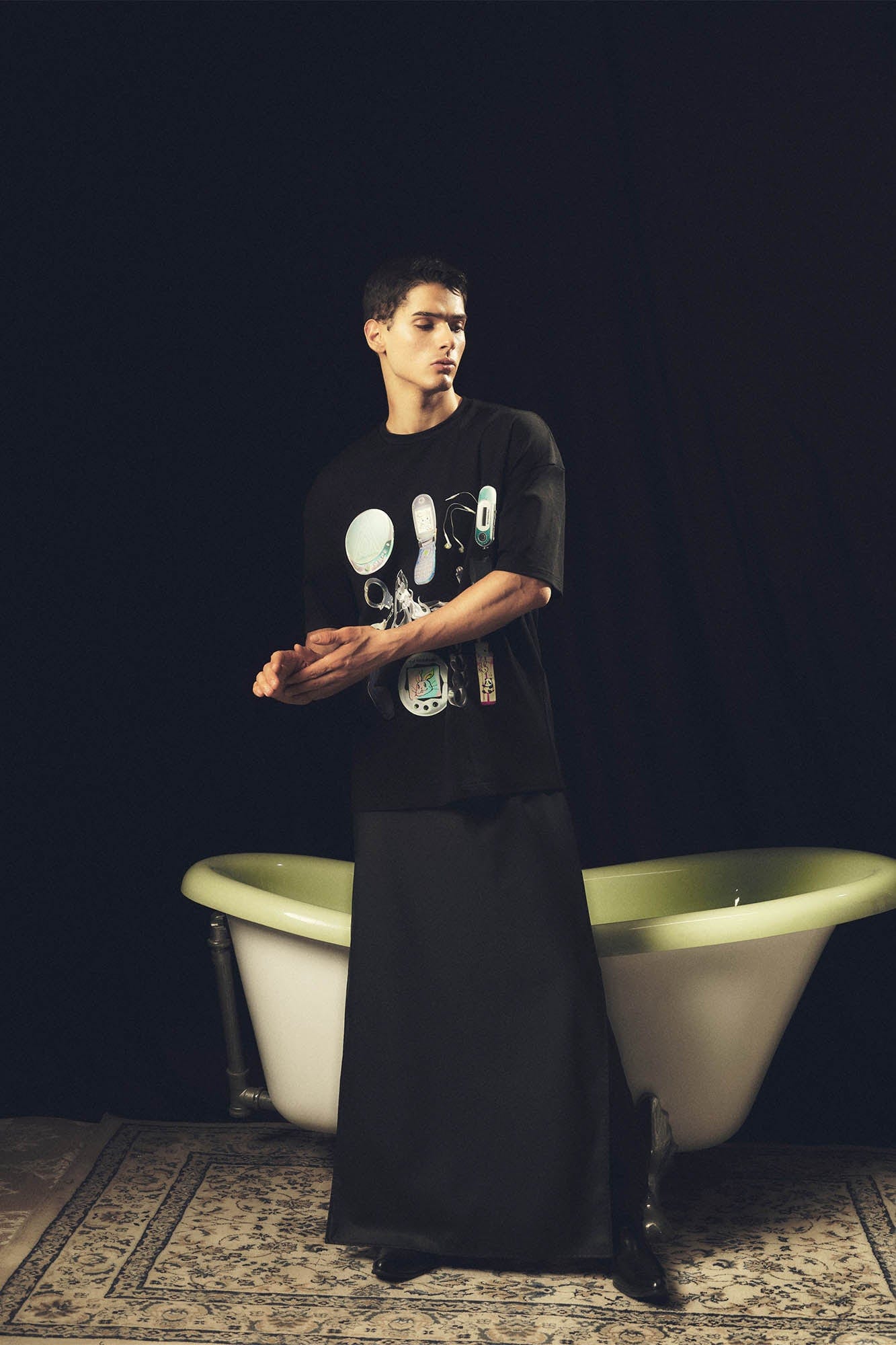 KADAKADA Detachable Cloak Faux Leather Pants, premium urban and streetwear designers apparel on PROJECTISR.com, KADAKADA