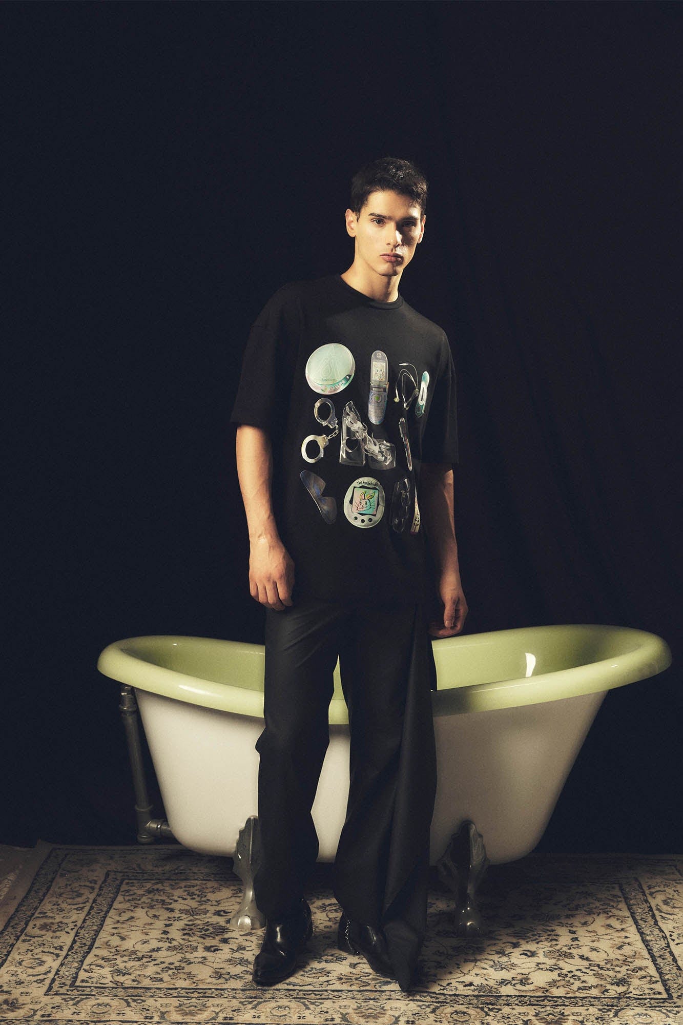 KADAKADA Detachable Cloak Faux Leather Pants, premium urban and streetwear designers apparel on PROJECTISR.com, KADAKADA