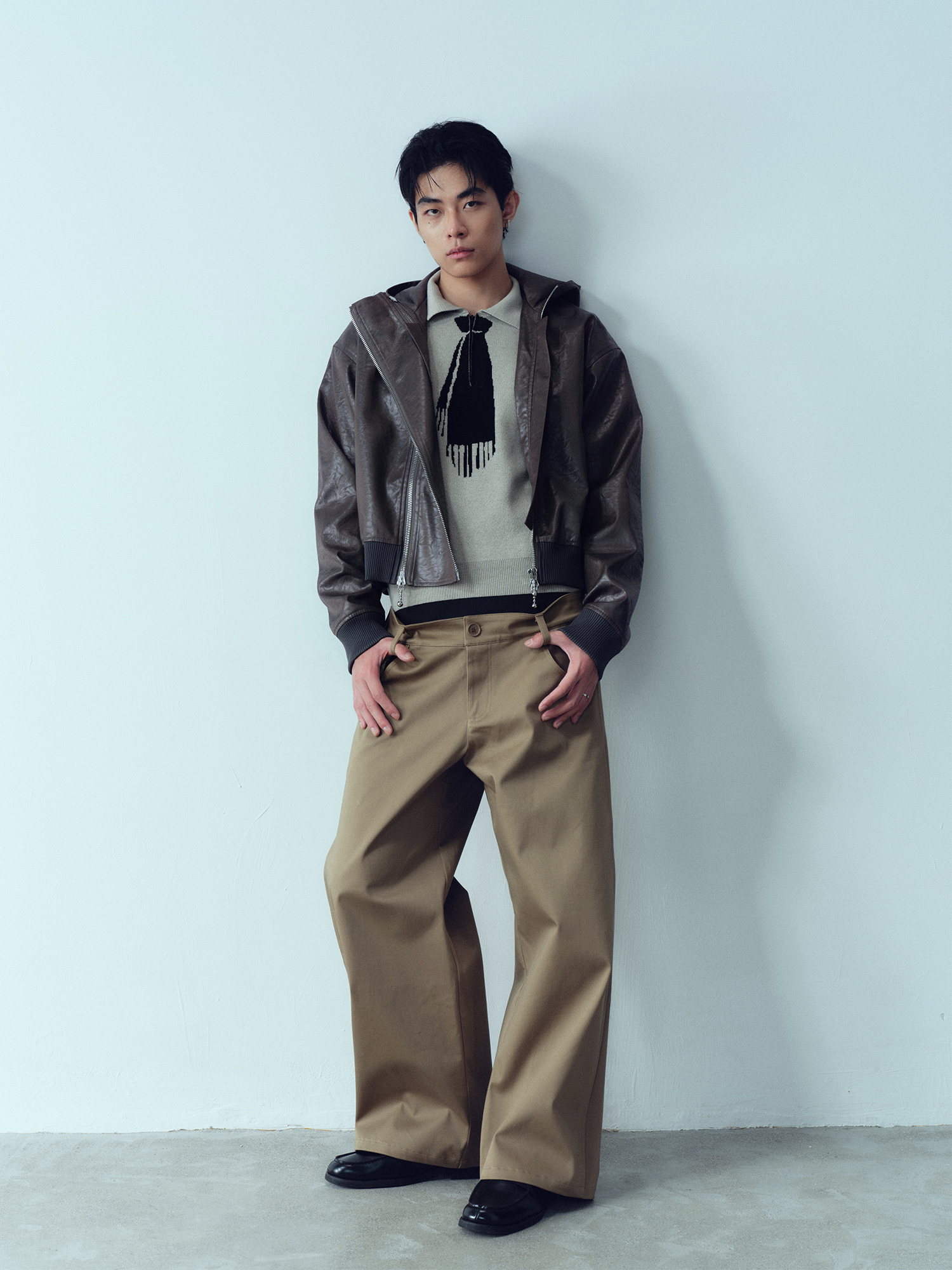 KADAKADA Tie-Jacquard Wool-Blend Sweater