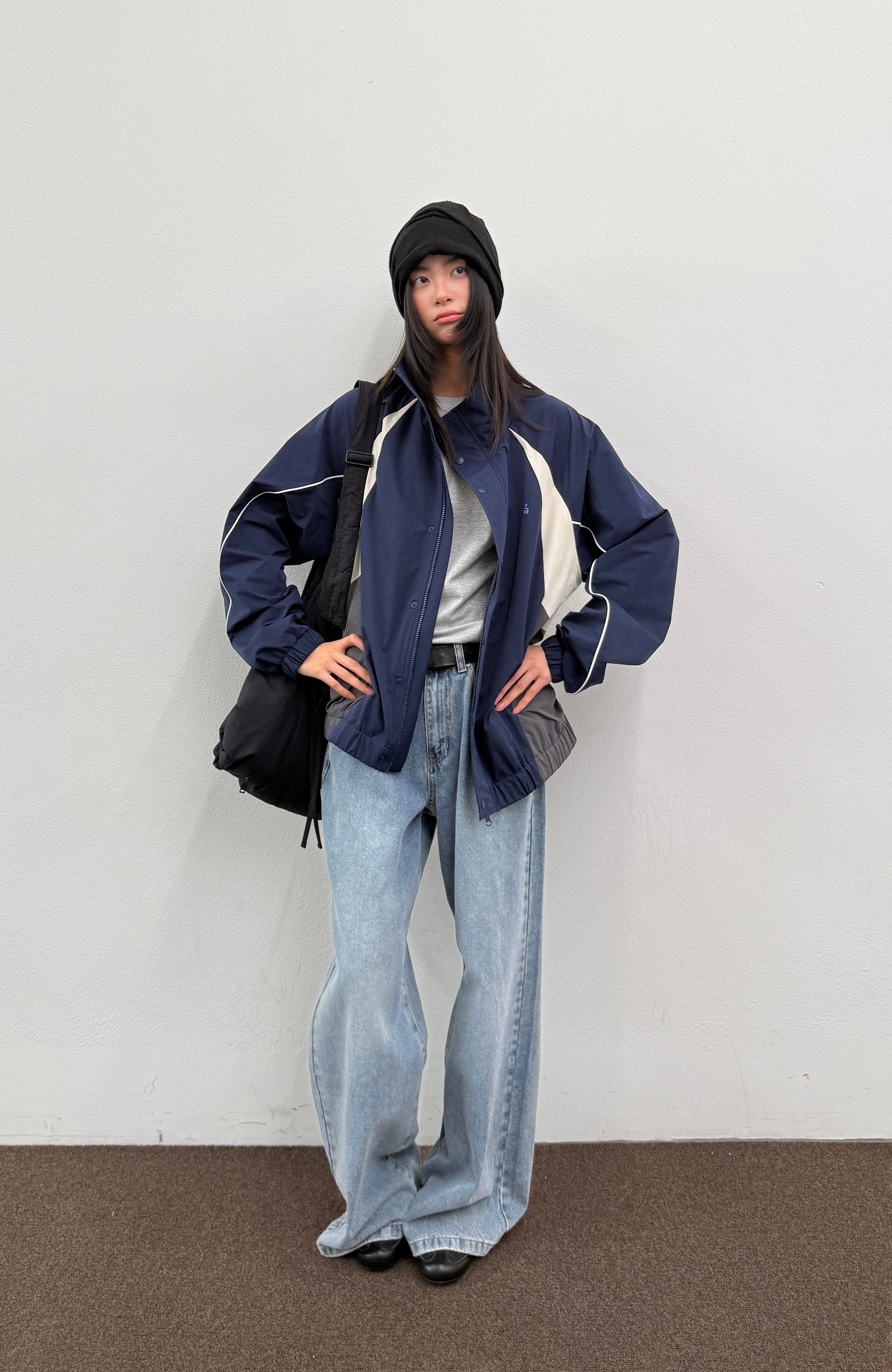 ROARINGWILD A ARCH Embroidered Graphic Raglan Jacket