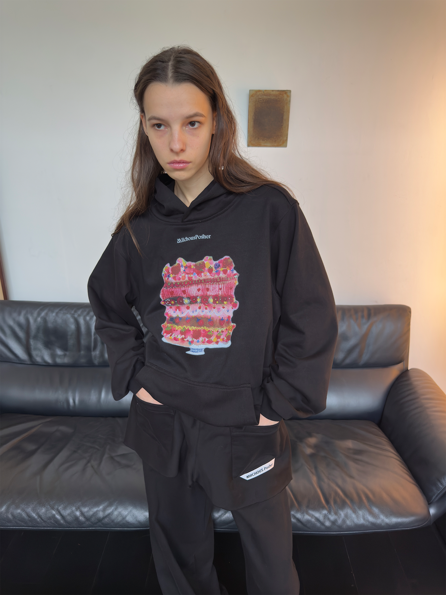 MIICHOUS Cake Graphic Oversized Hoodie, premium urban and streetwear designers apparel on PROJECTISR.com, MIICHOUS