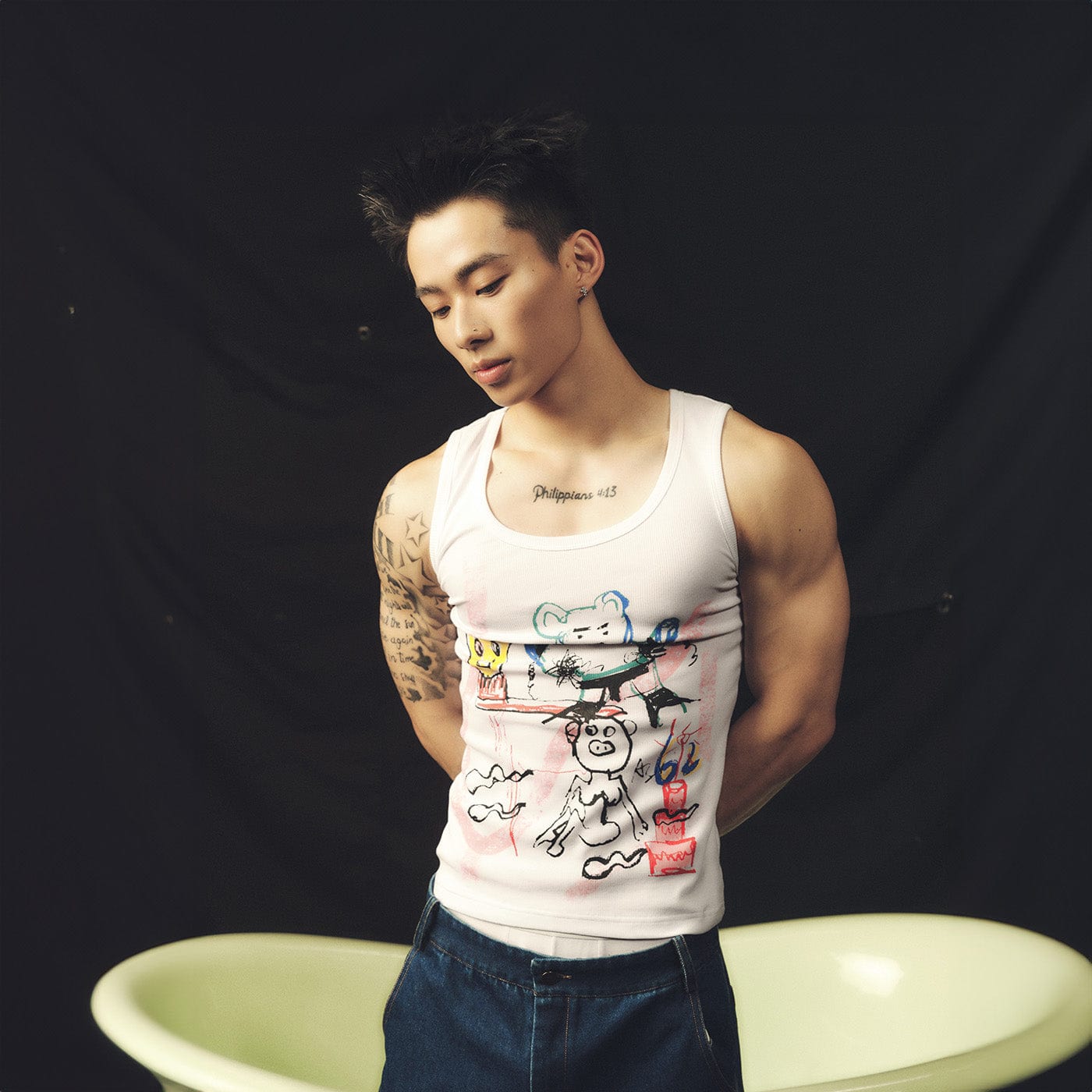 KADAKADA Doodle Graphics Tank Top, premium urban and streetwear designers apparel on PROJECTISR.com, KADAKADA