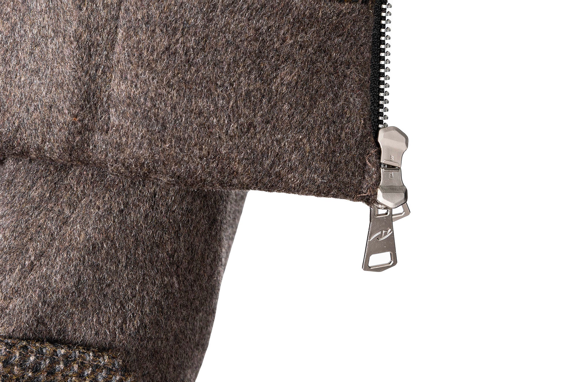 CATSSTAC Houndstooth Lining Wool-Blend Harrington Jacket