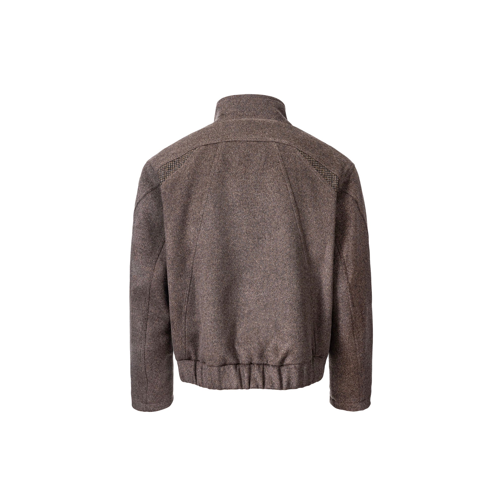 CATSSTAC Houndstooth Lining Wool-Blend Harrington Jacket