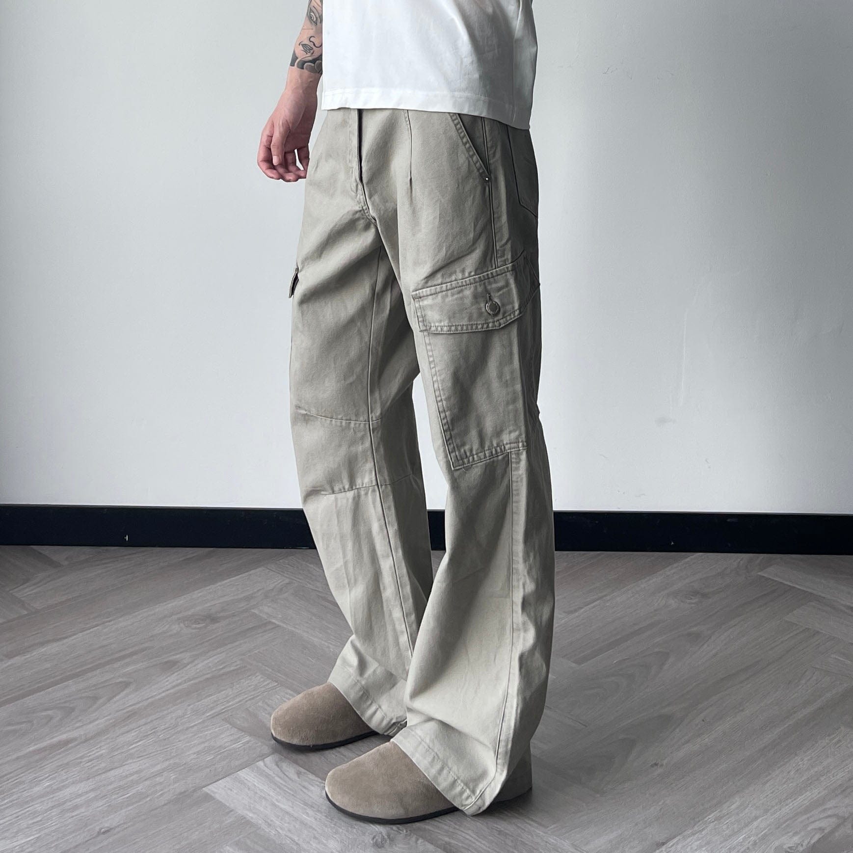 OKAYTHXBYE Washed Button Flap-Pocket Cargo Pants, premium urban and streetwear designers apparel on PROJECTISR.com, OKAYTHXBYE