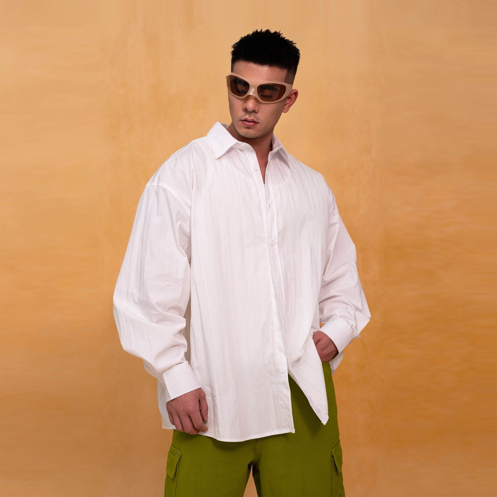 CLP Essential Crinkled Oversized Shirt, premium urban and streetwear designers apparel on PROJECTISR.com, CLP