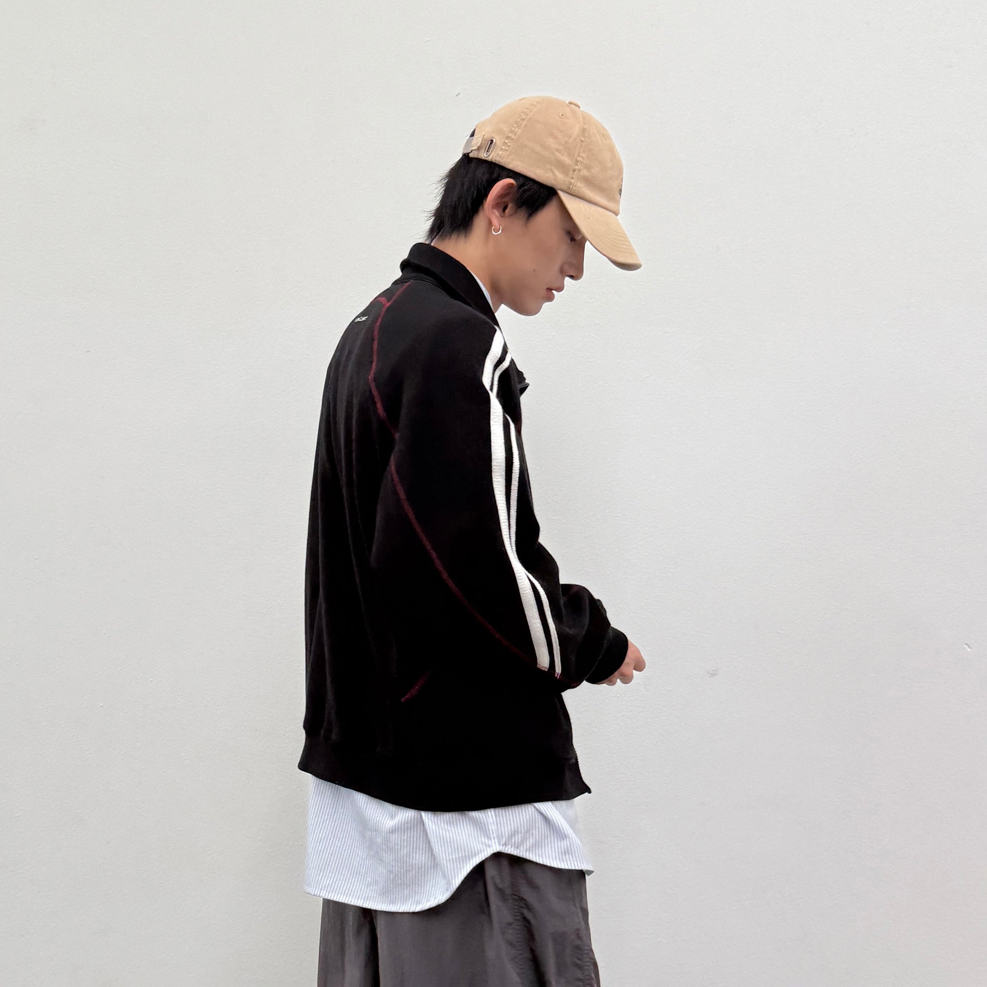 ROARINGWILD A ARCH Retro Stripe Raglan Track Jacket