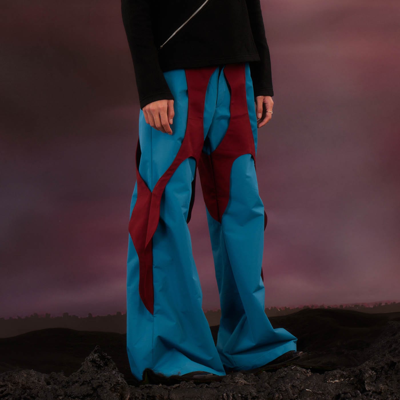 KADAKADA Cosmic Racer Deconstructed Ski Pants, premium urban and streetwear designers apparel on PROJECTISR.com, KADAKADA