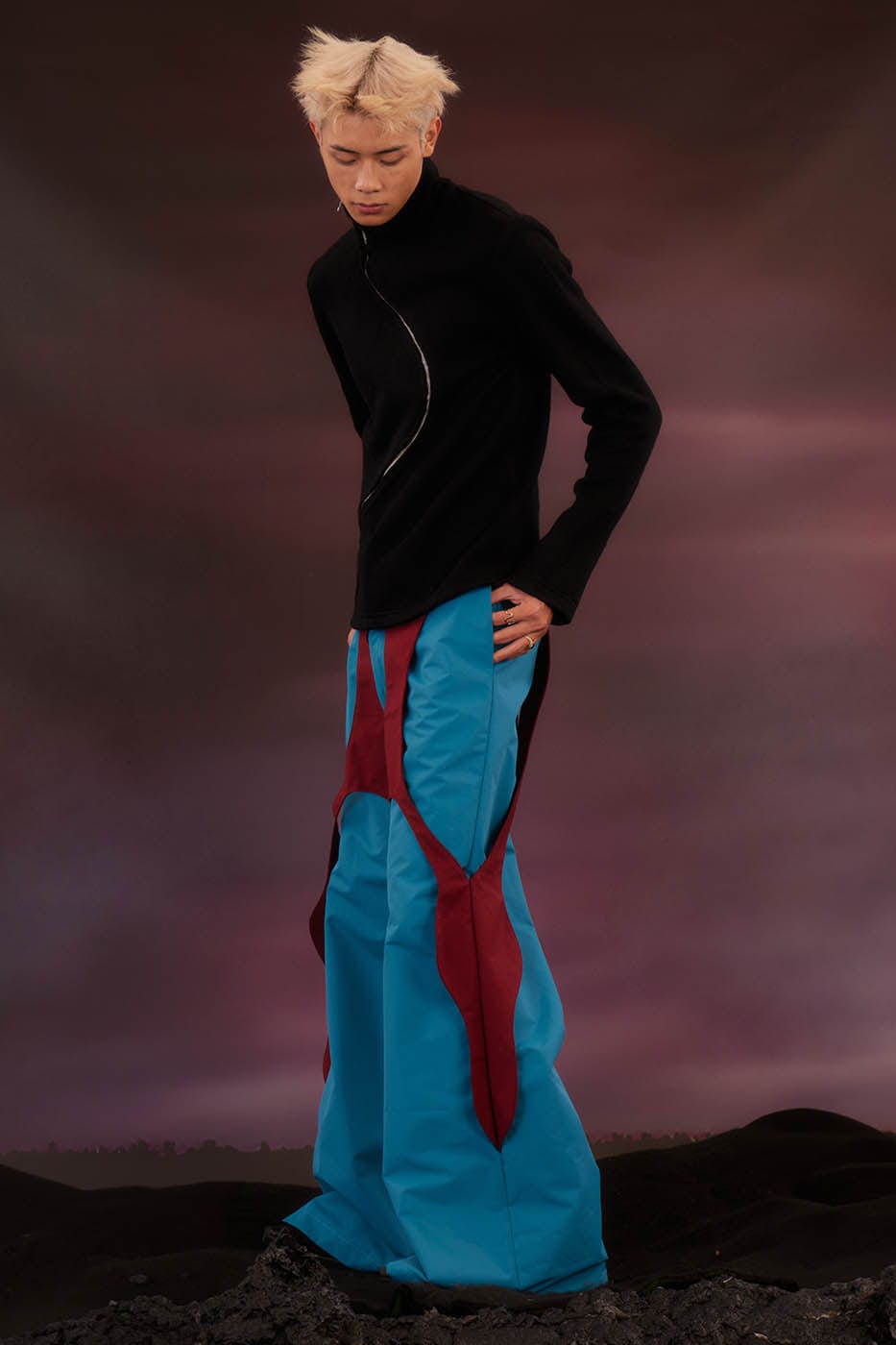 KADAKADA Cosmic Racer Deconstructed Ski Pants, premium urban and streetwear designers apparel on PROJECTISR.com, KADAKADA