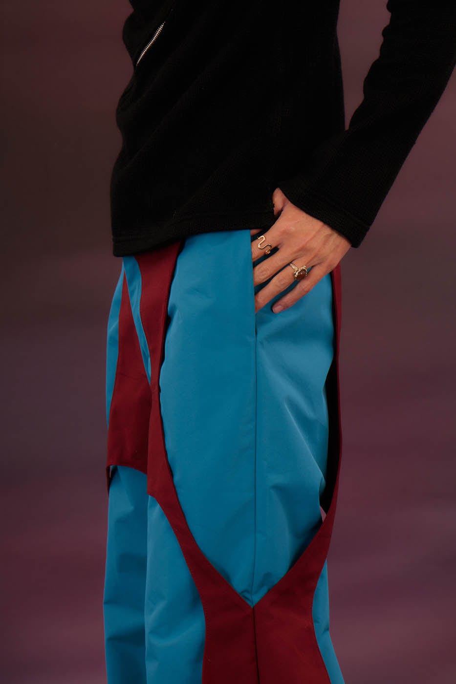 KADAKADA Cosmic Racer Deconstructed Ski Pants, premium urban and streetwear designers apparel on PROJECTISR.com, KADAKADA