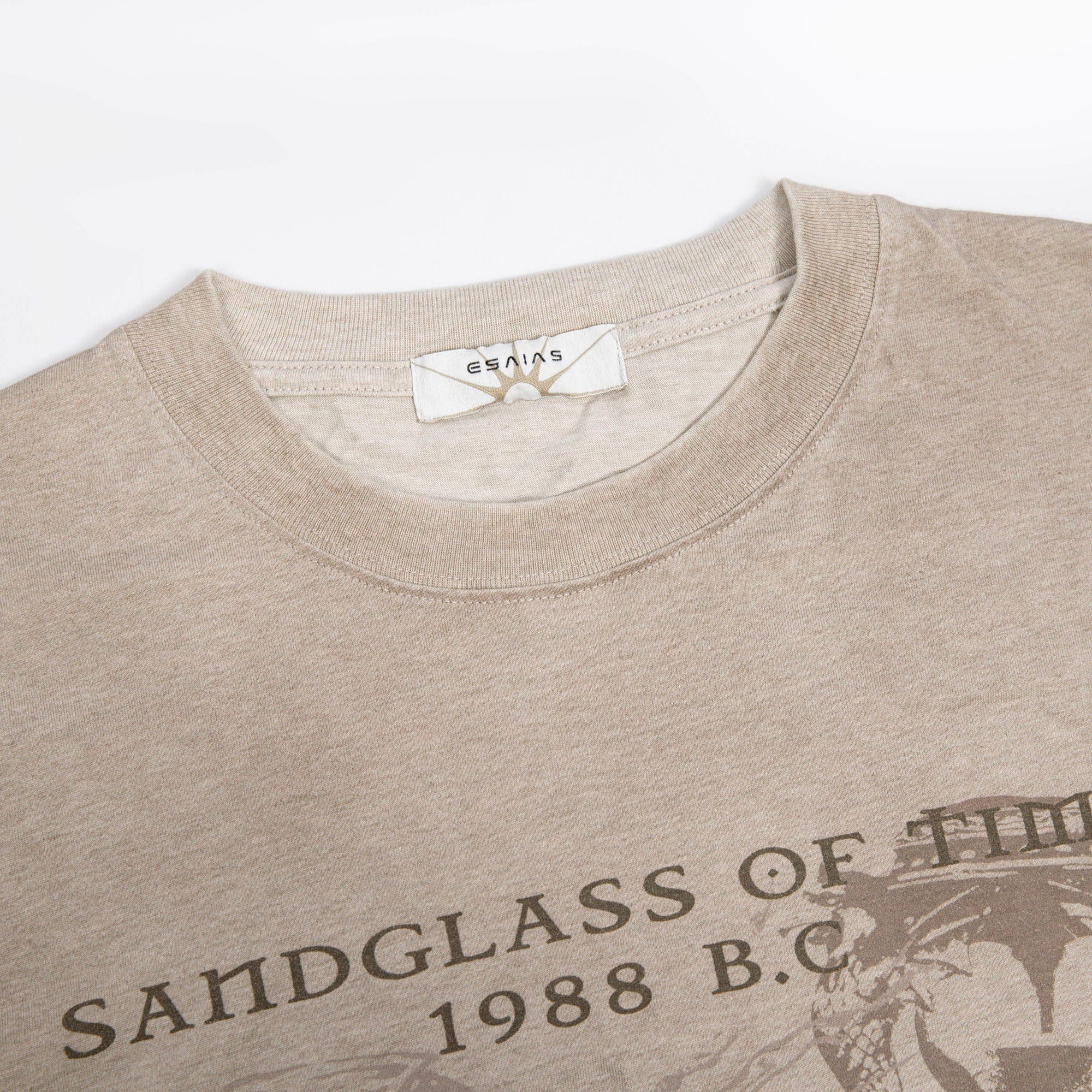 ESAIAS Hourglass Washed Gradient Raw-Edge T-Shirt, premium urban and streetwear designers apparel on PROJECTISR.com, ESAIAS