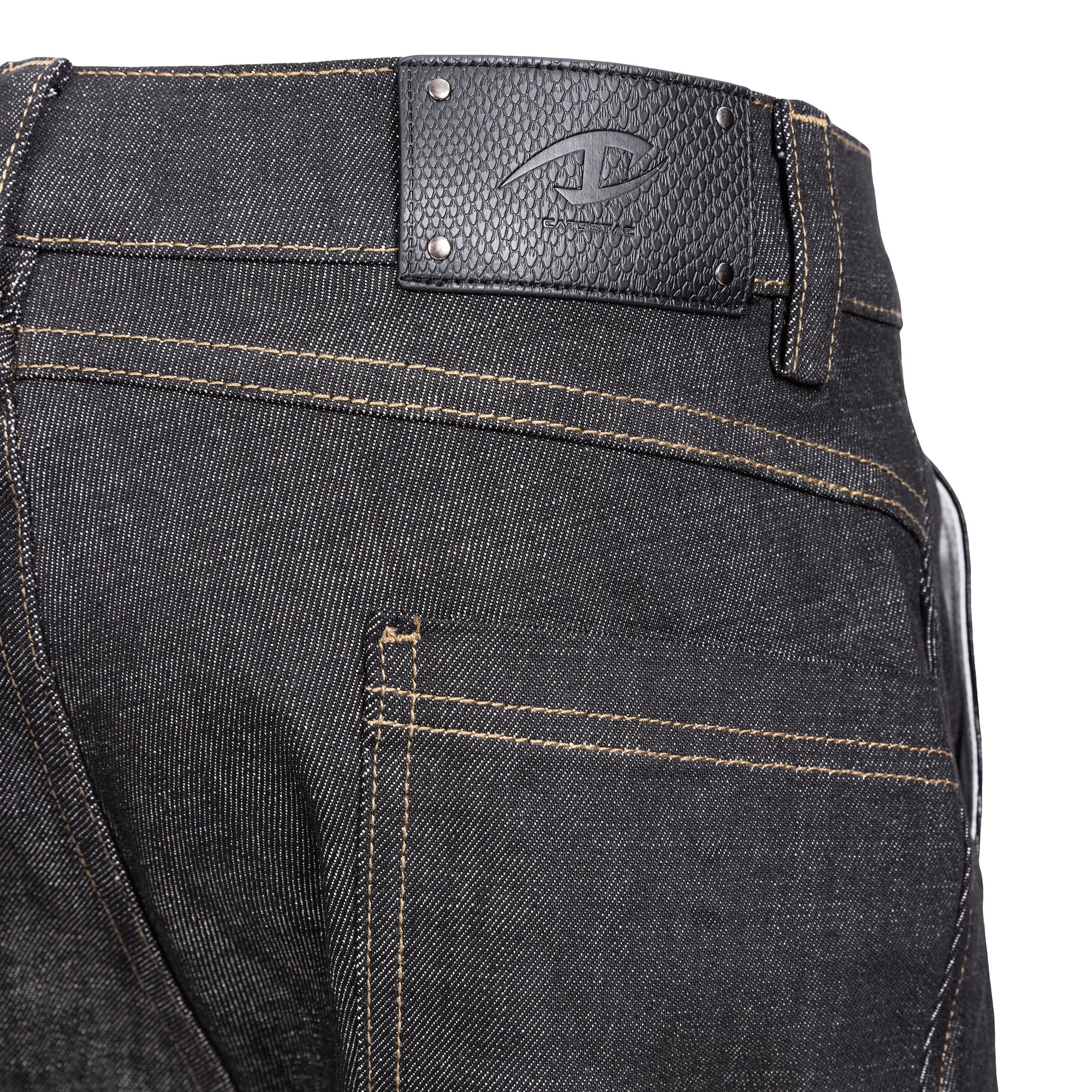 CATSSTAC Retro Curved Seam Panel Raw Jeans, premium urban and streetwear designers apparel on PROJECTISR.com, CATSSTAC