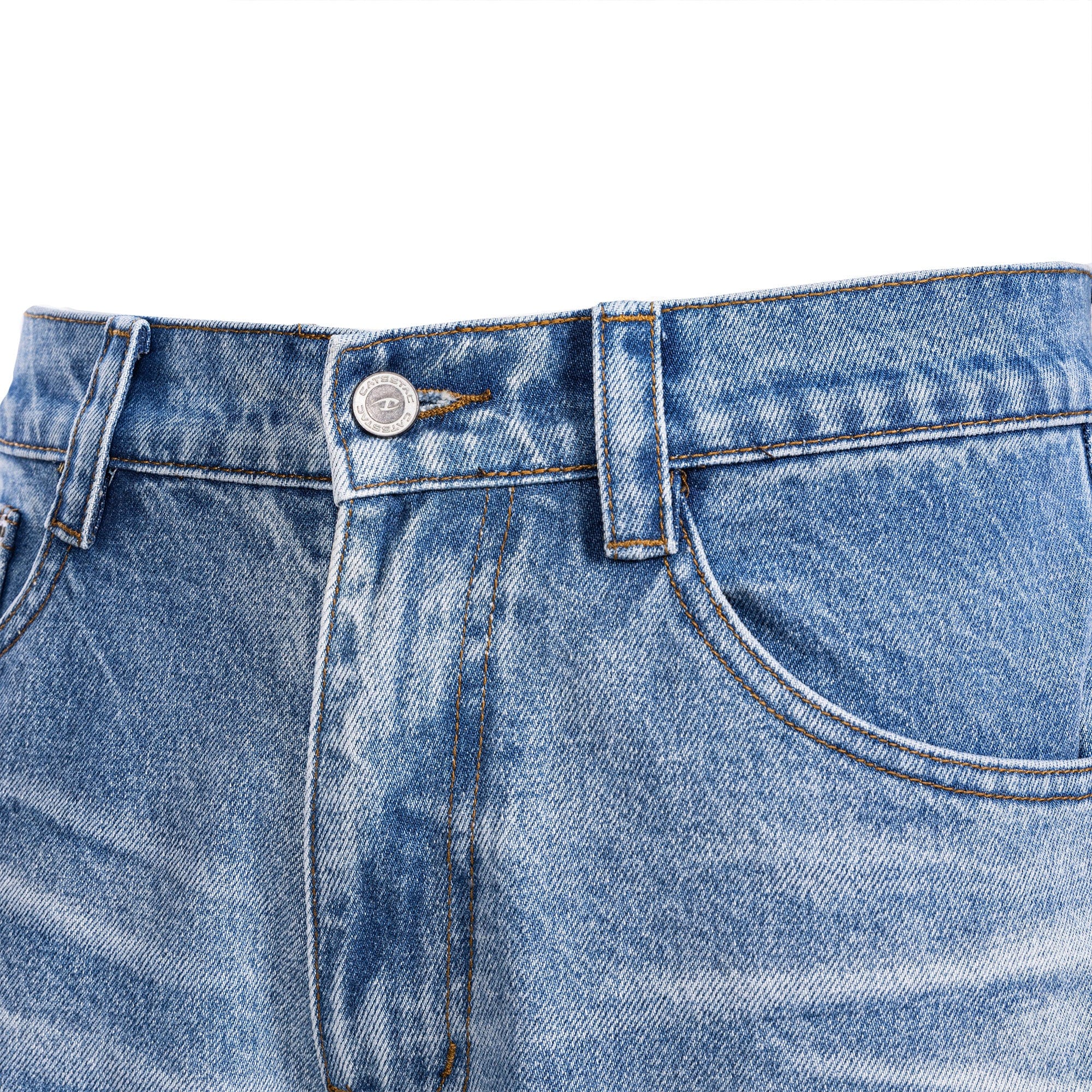 CATSSTAC Frost-Washed Wide-Leg Flared Jeans, premium urban and streetwear designers apparel on PROJECTISR.com, CATSSTAC