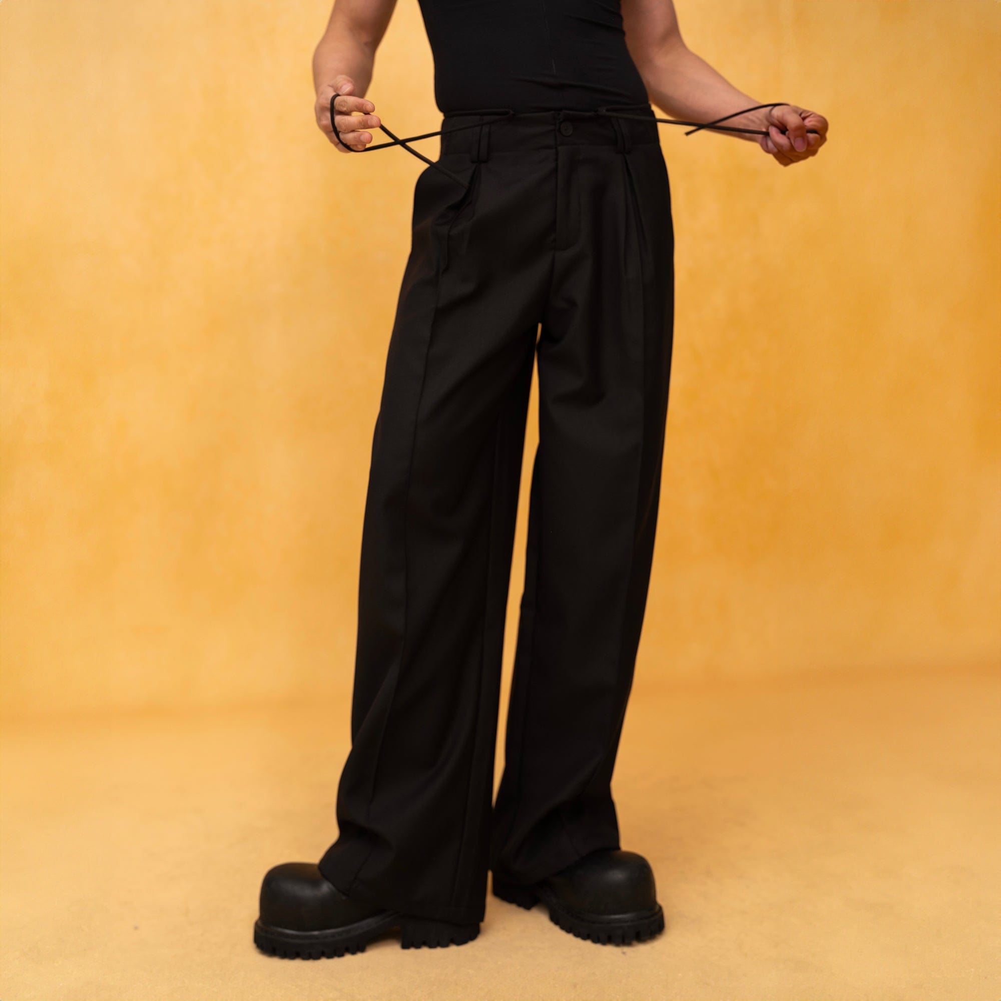 CLP Tucked Pleats Wide-Leg Trousers, premium urban and streetwear designers apparel on PROJECTISR.com, CLP