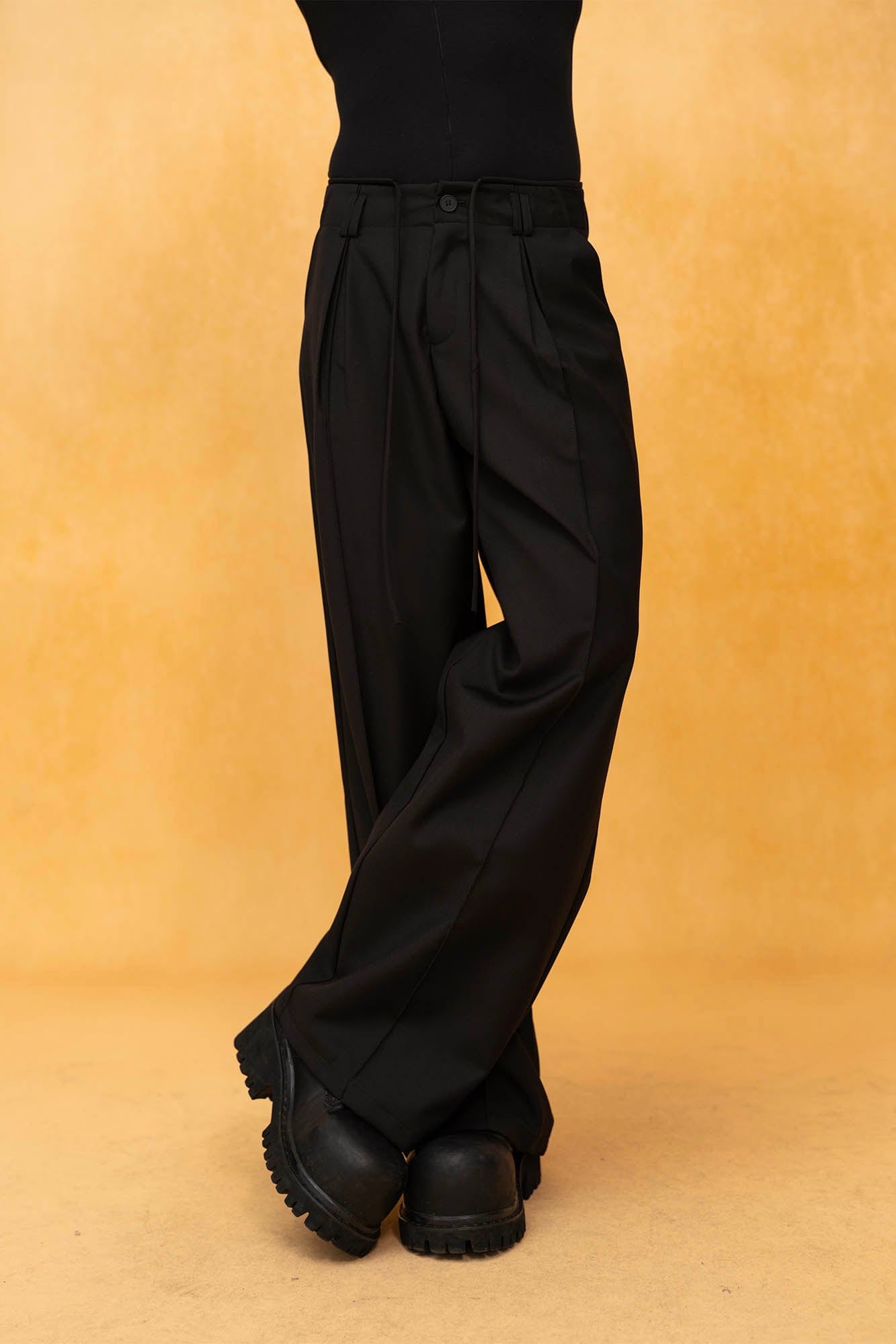 CLP Tucked Pleats Wide-Leg Trousers, premium urban and streetwear designers apparel on PROJECTISR.com, CLP