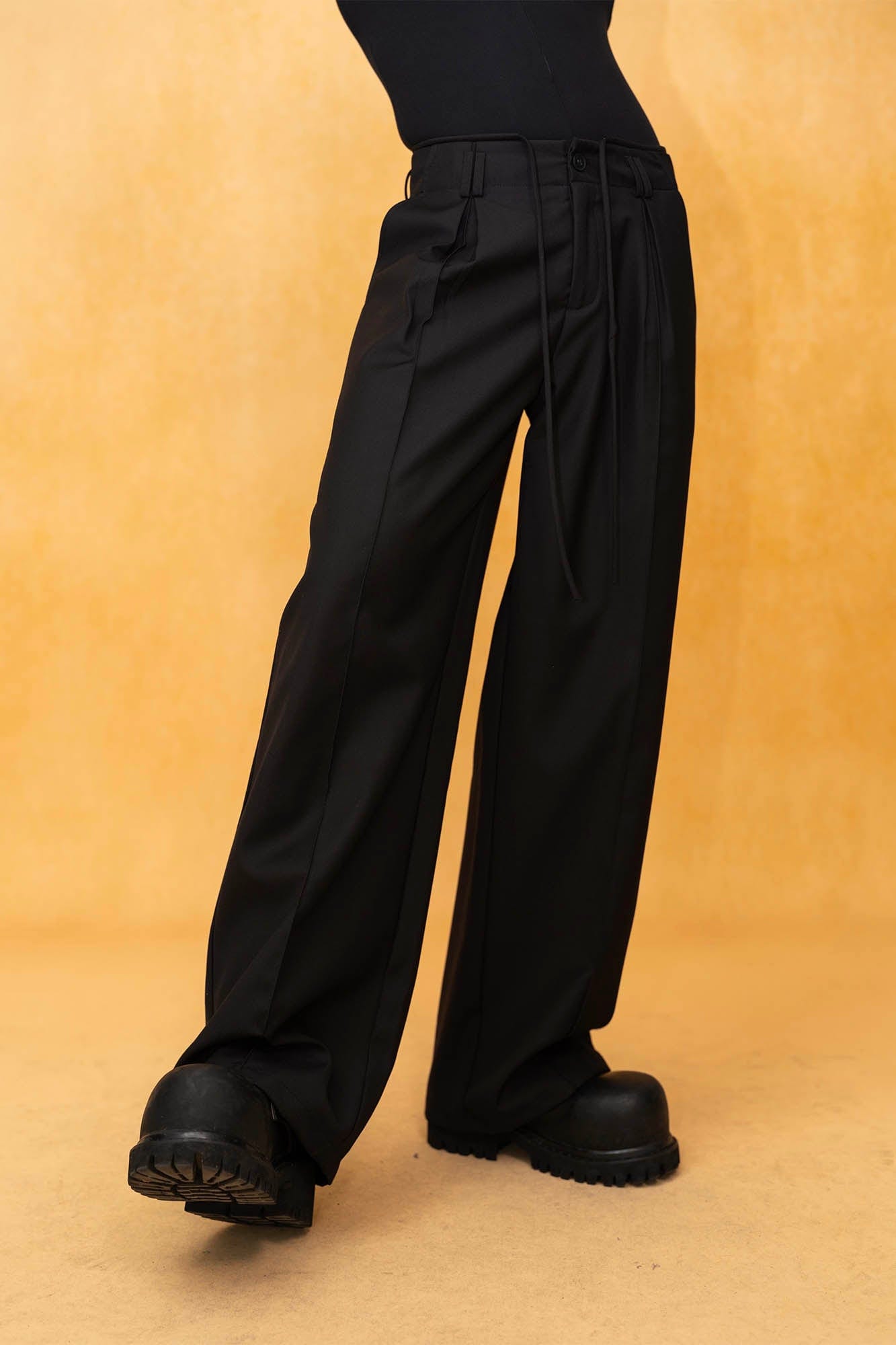 CLP Tucked Pleats Wide-Leg Trousers, premium urban and streetwear designers apparel on PROJECTISR.com, CLP