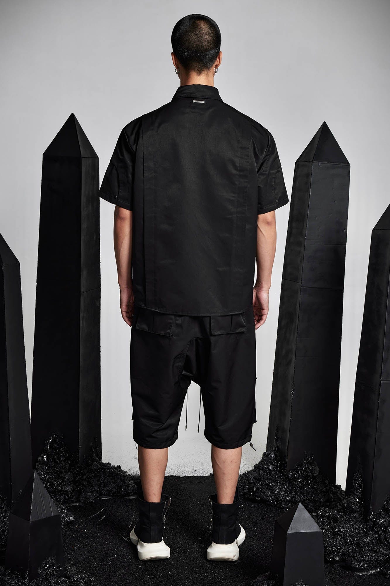 SSIN7 Multi-Pocket Satin Drawstring Shorts, premium urban and streetwear designers apparel on PROJECTISR.com, SSIN7