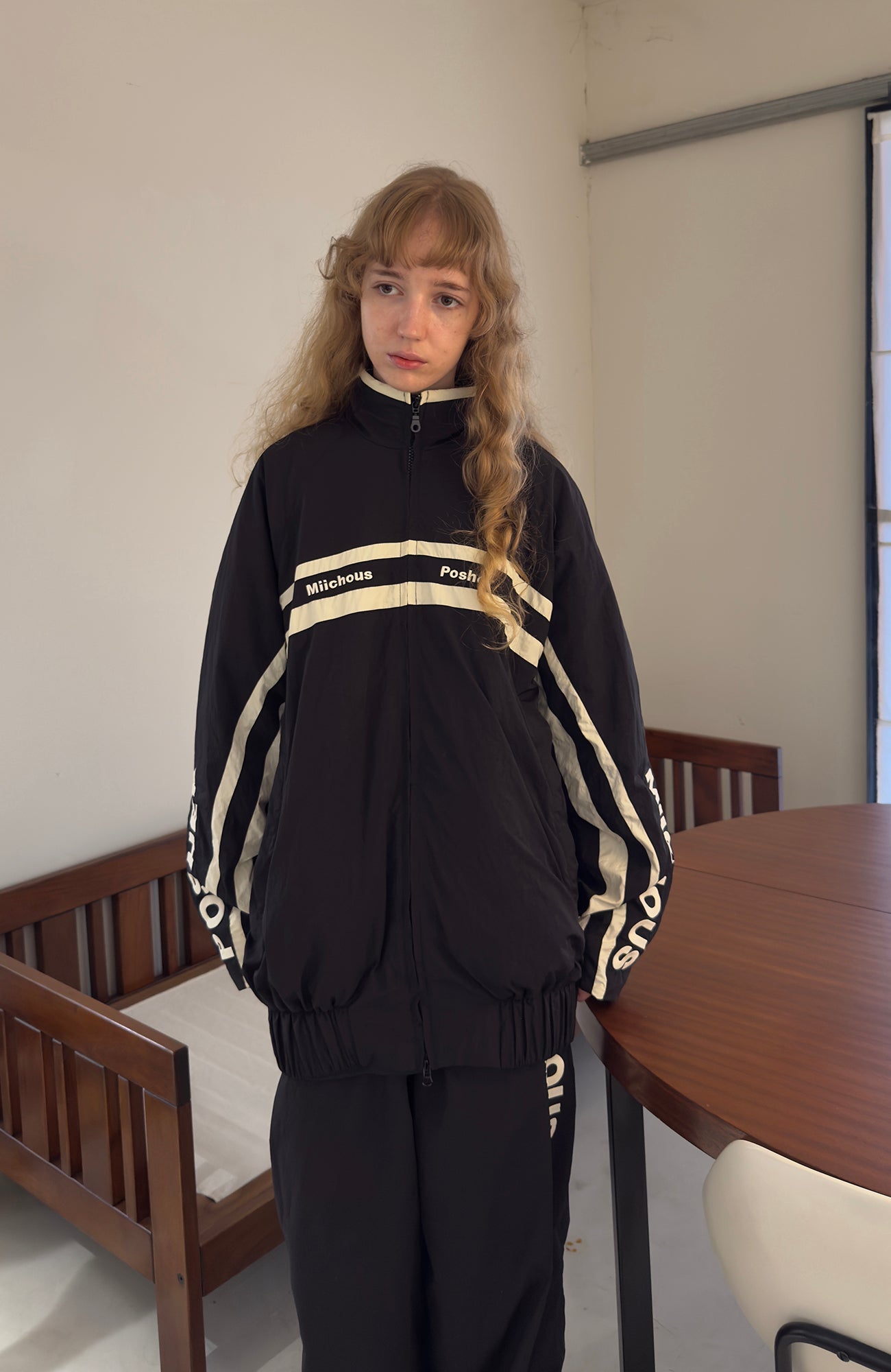 MIICHOUS Contrast Stripes Paneled Padded Jacket