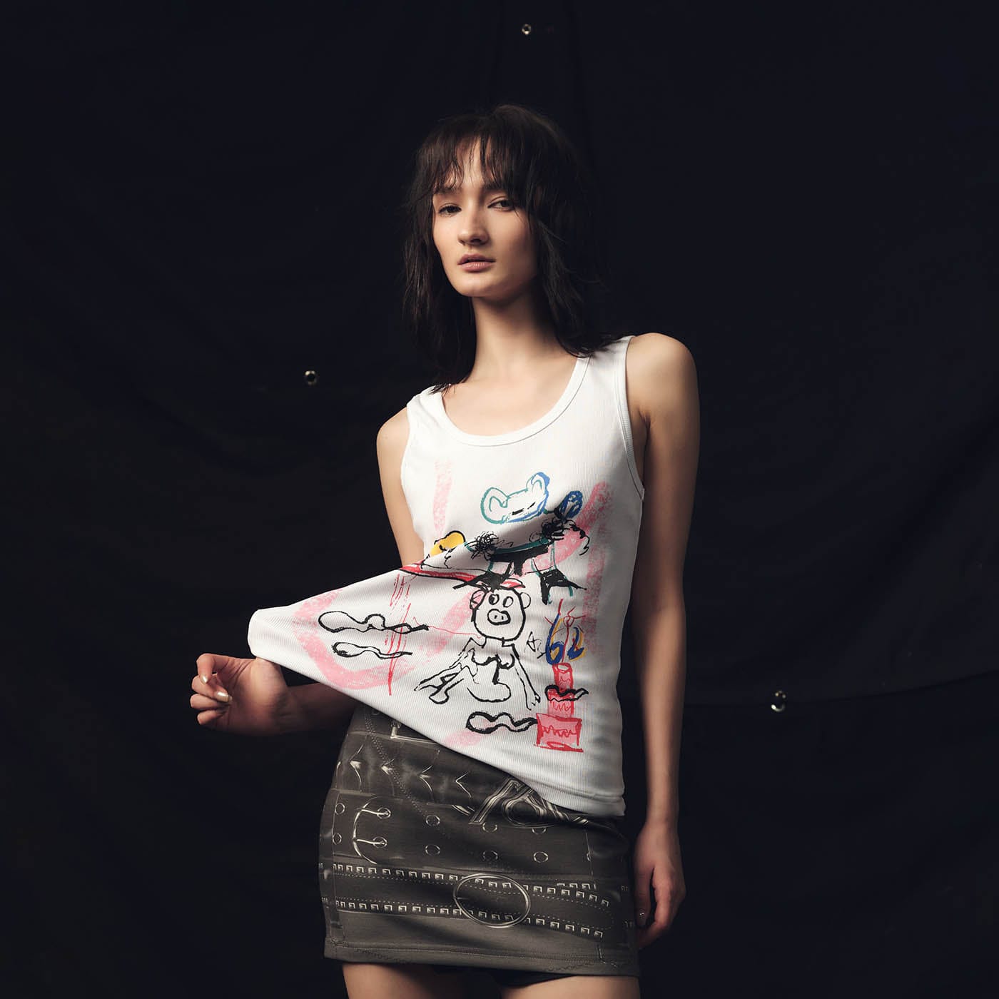 KADAKADA Doodle Graphics Tank Top, premium urban and streetwear designers apparel on PROJECTISR.com, KADAKADA