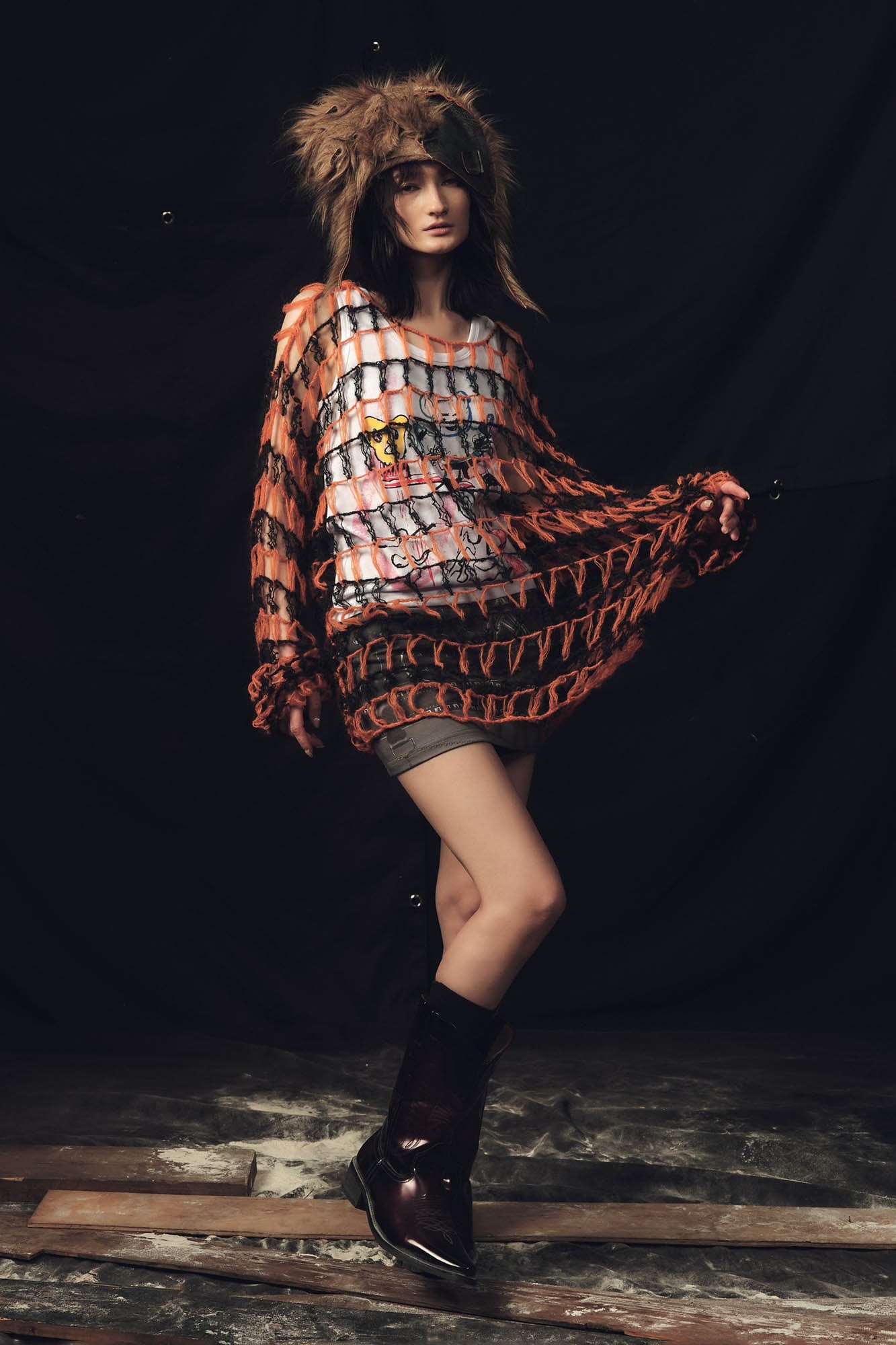 KADAKADA Hollow Mesh Handcrafted Sweater, premium urban and streetwear designers apparel on PROJECTISR.com, KADAKADA