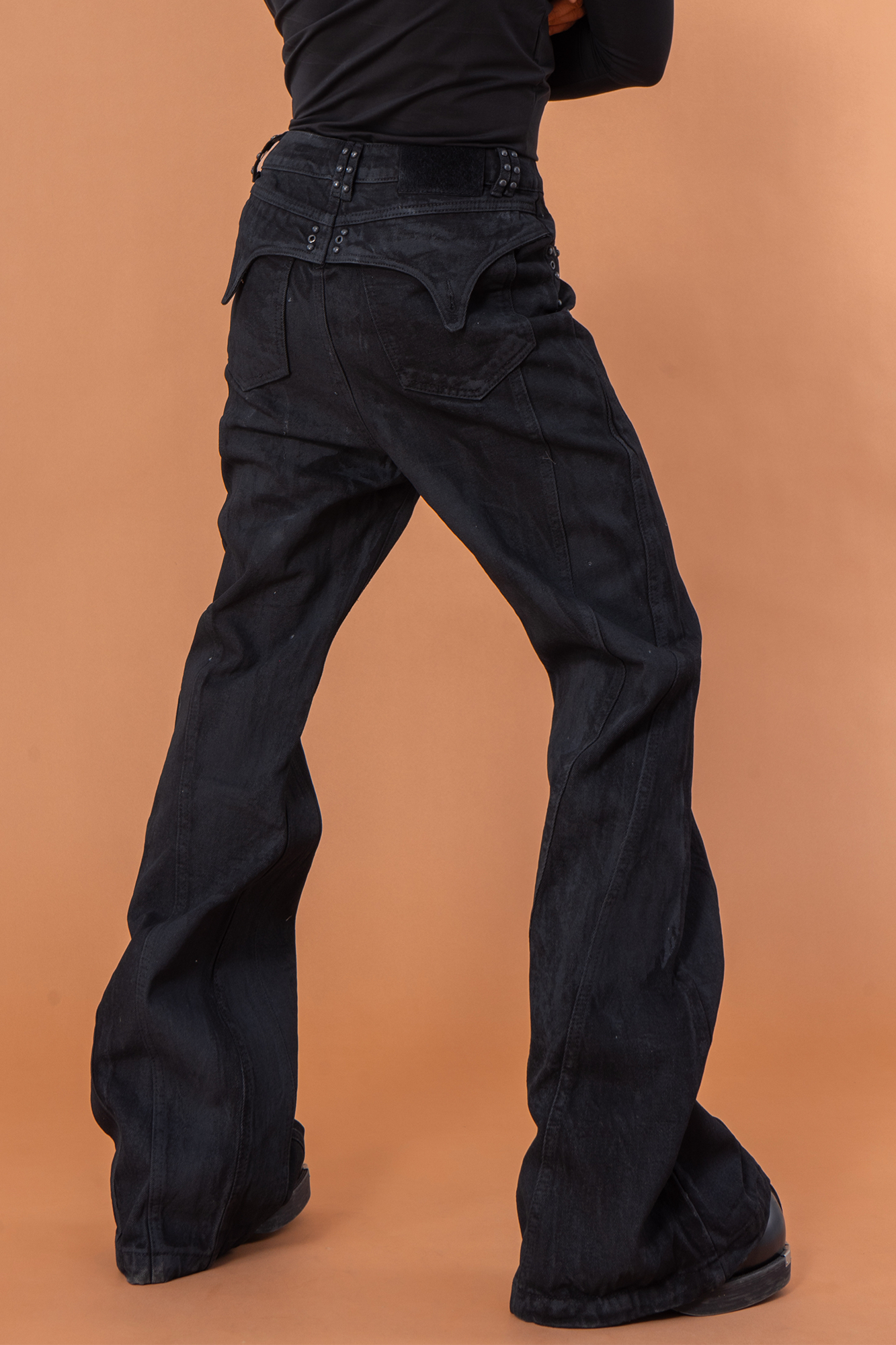 CLP Panel Studded Flared Jeans