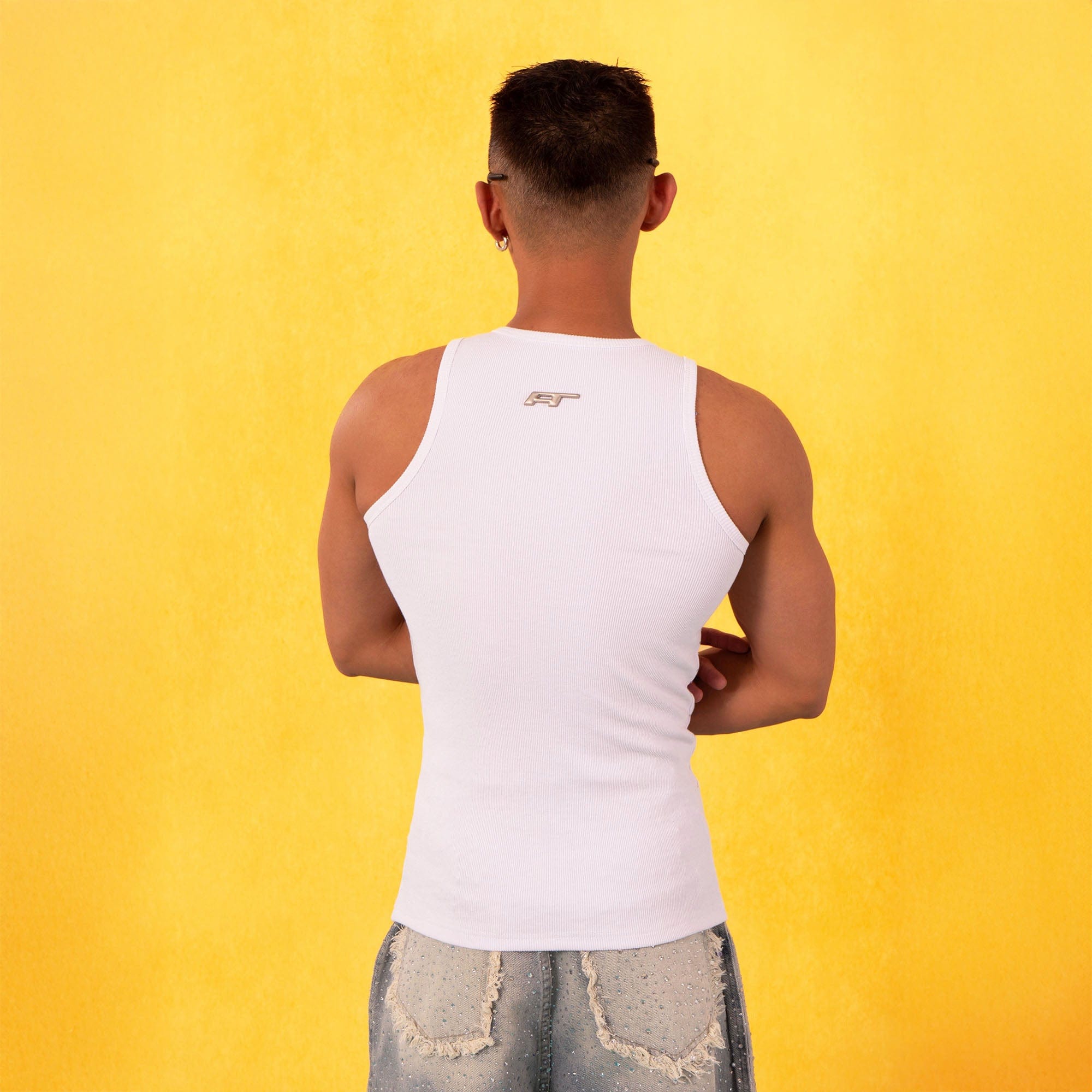 CLP Sparkle Diamond Ribbed Tank Top