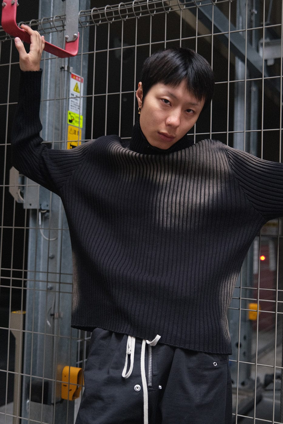 SOURPLUM DIRTY FIT Gradient Turtleneck Sweater, premium urban and streetwear designers apparel on PROJECTISR.com, SOURPLUM