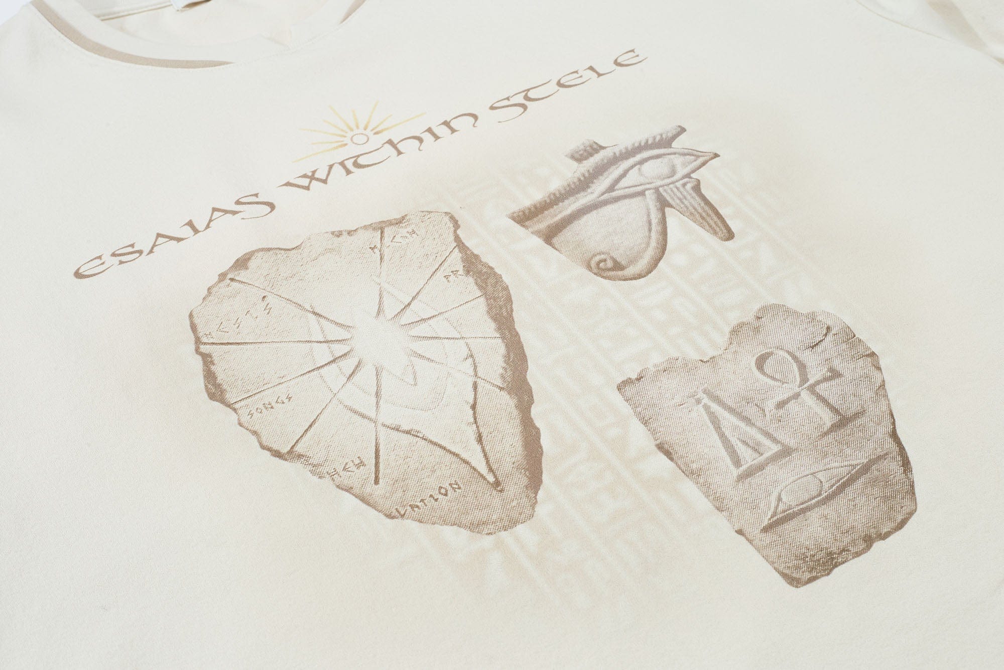 ESAIAS Distressed Stele Long Sleeve Tee, premium urban and streetwear designers apparel on PROJECTISR.com, ESAIAS