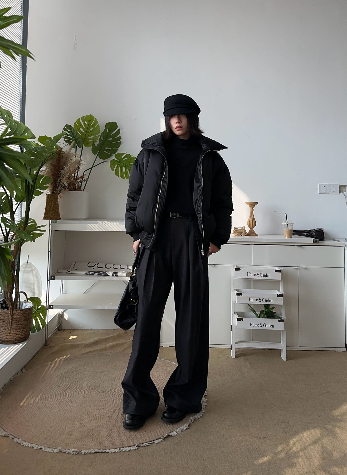 OKAYTHXBYE Essential Pleat Wide-Leg Trousers