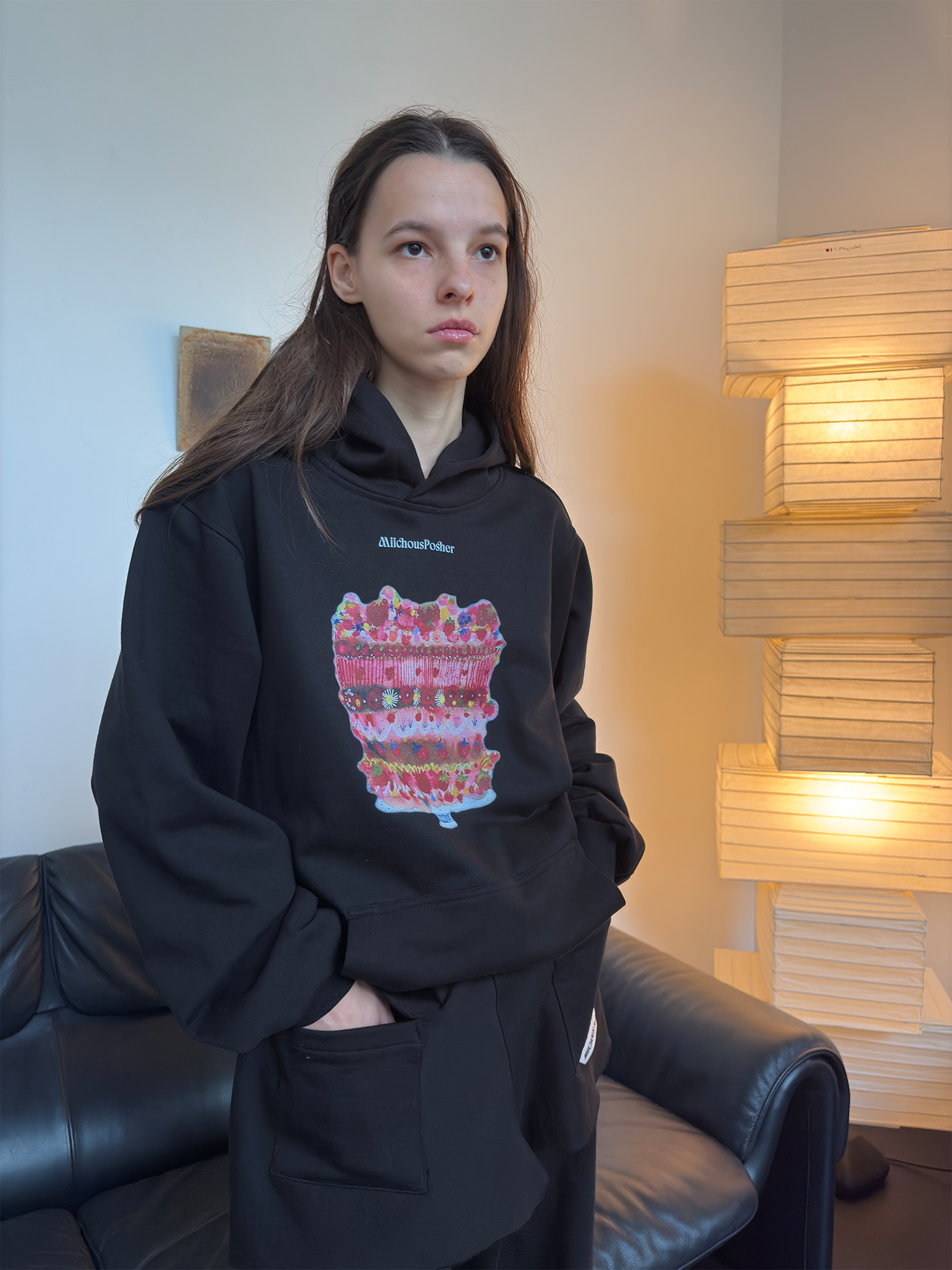 MIICHOUS Cake Graphic Oversized Hoodie, premium urban and streetwear designers apparel on PROJECTISR.com, MIICHOUS