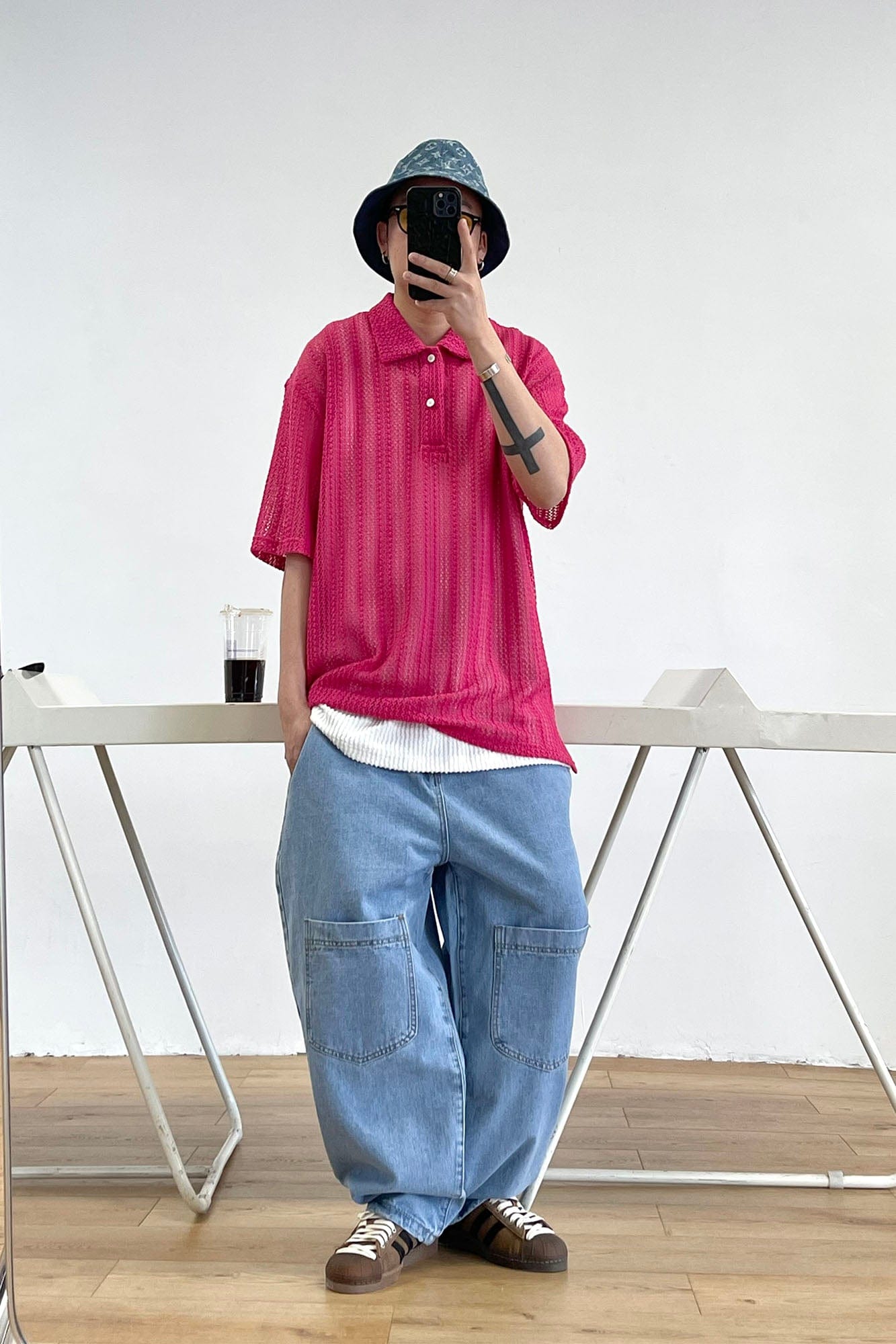 ME DA IGUAL Retro Washed Paneled Jeans, premium urban and streetwear designers apparel on PROJECTISR.com, ME DA IGUAL
