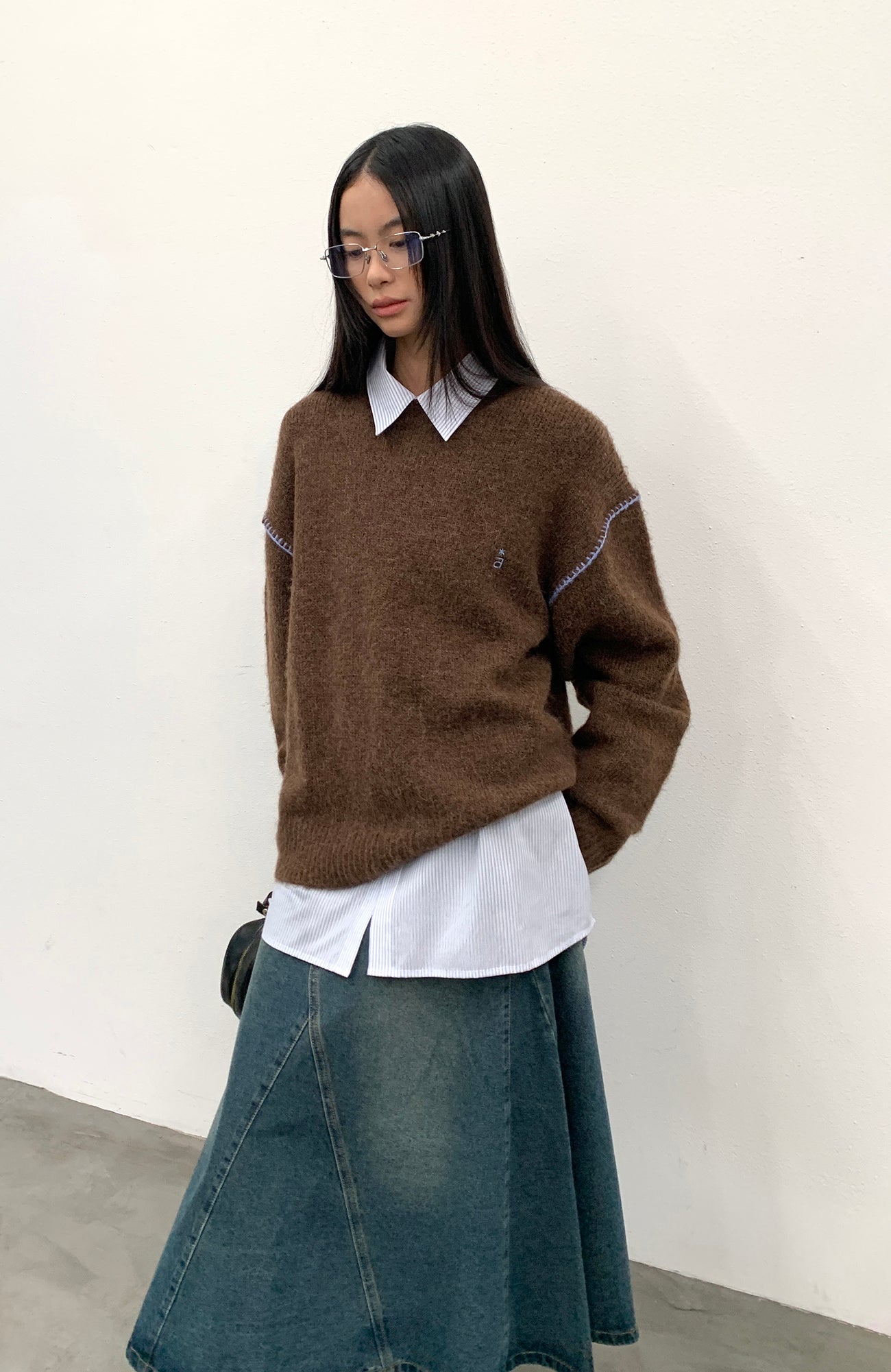 ROARINGWILD A ARCH Chunky Wool-Blend Knit Pullover