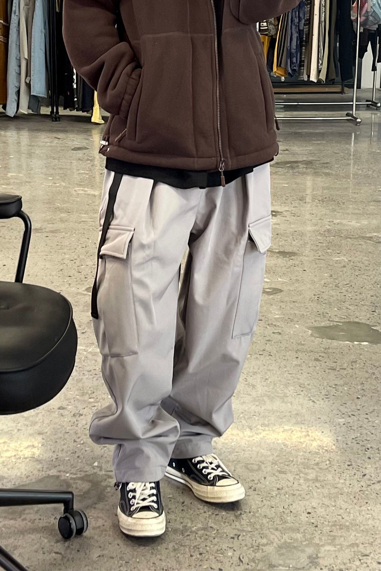 ME DA IGUAL Fleece-Lined Multi-Pocket Utility Pants, premium urban and streetwear designers apparel on PROJECTISR.com, ME DA IGUAL