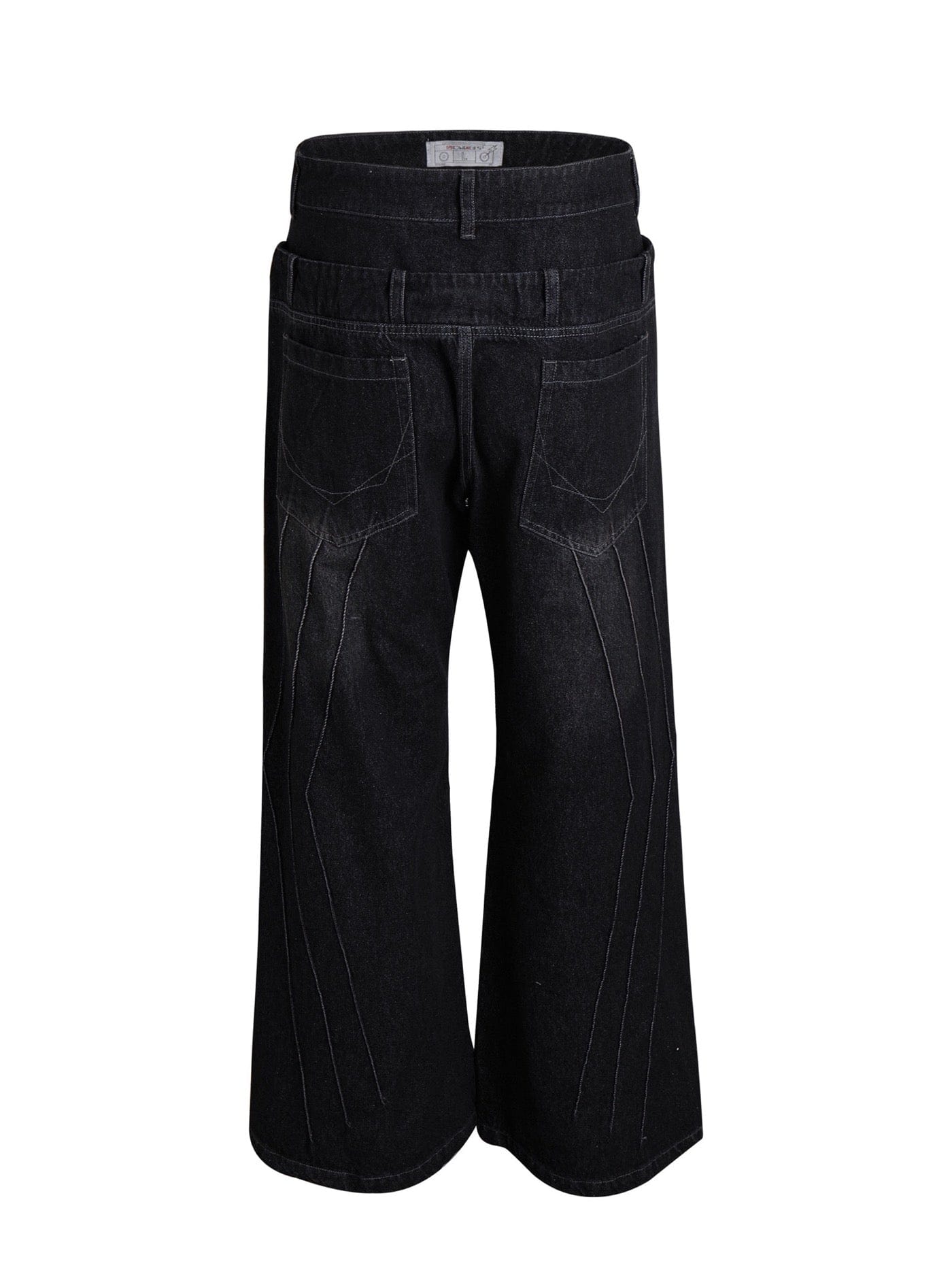 DND4DES Raw-Edge Faux Fur Spliced Jeans, premium urban and streetwear designers apparel on PROJECTISR.com, DND4DES