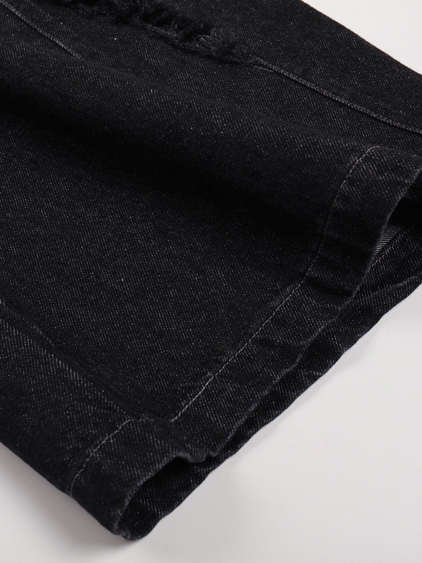 DND4DES Raw-Edge Faux Fur Spliced Jeans, premium urban and streetwear designers apparel on PROJECTISR.com, DND4DES