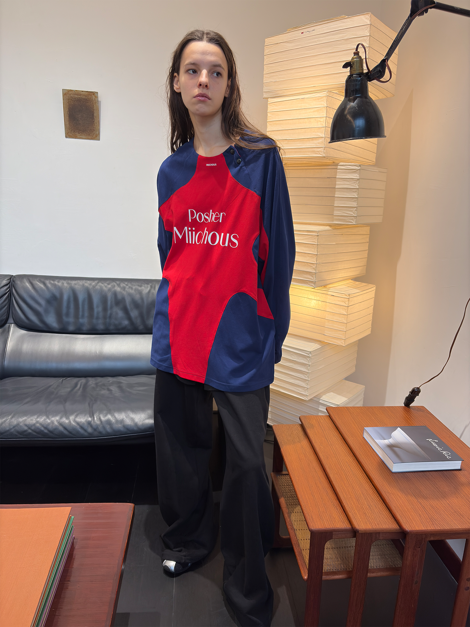 MIICHOUS Contrast Raglan Graphic Long-Sleeve Tee