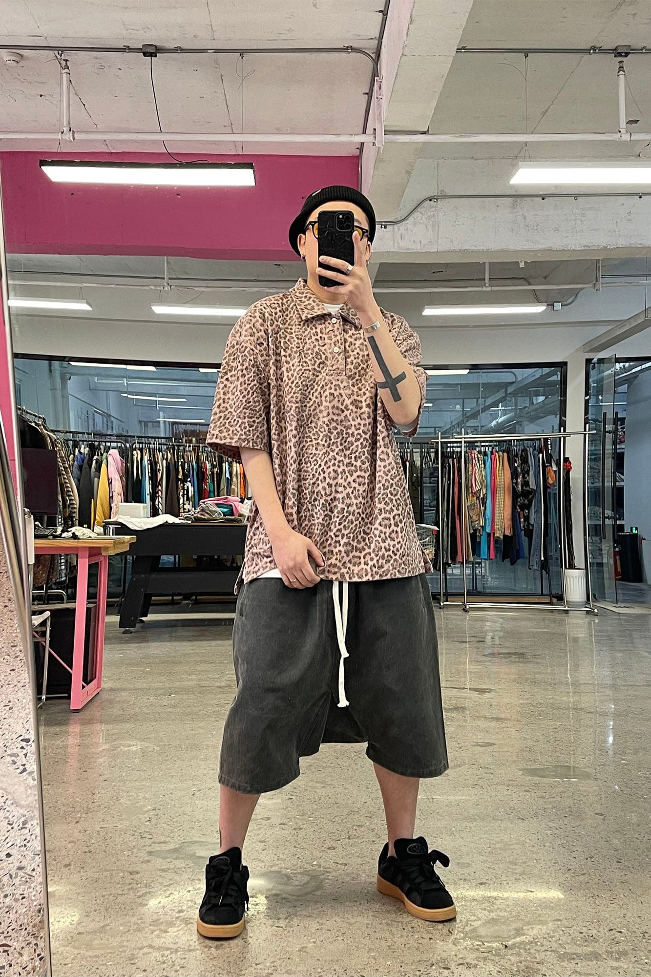 ME DA IGUAL Fuzzy Leopard Polo T-Shirt, premium urban and streetwear designers apparel on PROJECTISR.com, ME DA IGUAL