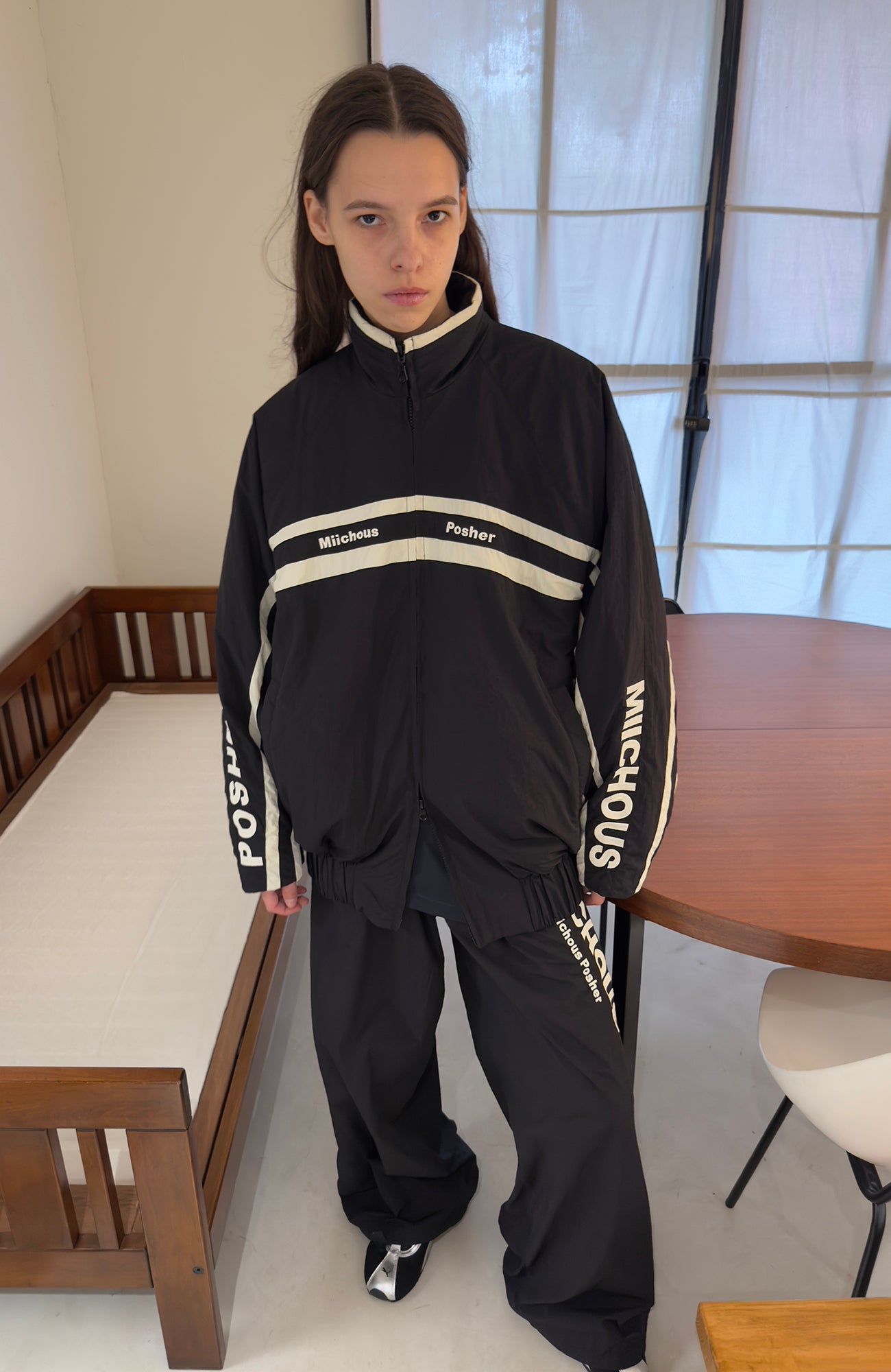 MIICHOUS Contrast Stripes Paneled Padded Jacket