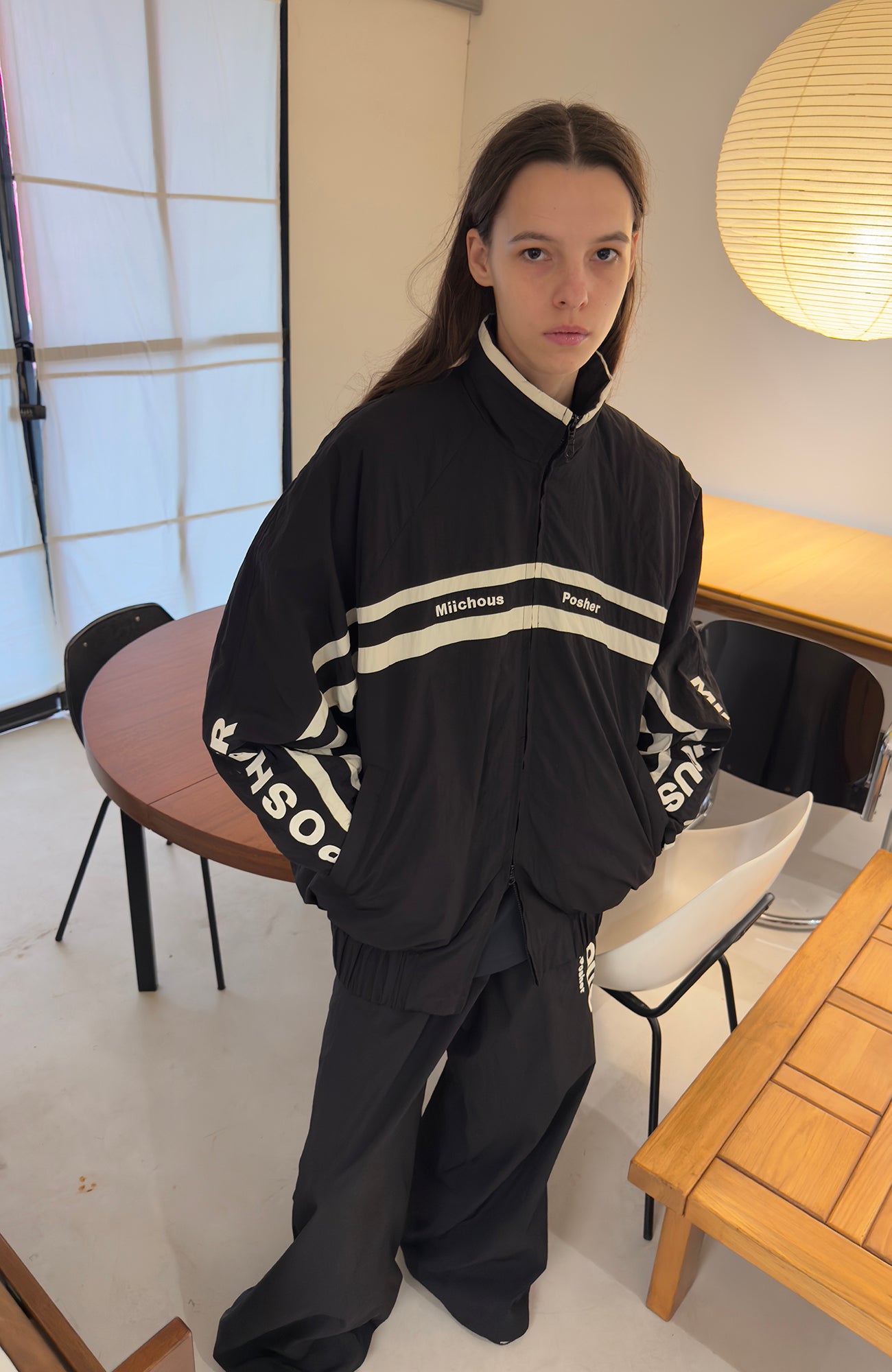 MIICHOUS Contrast Stripes Paneled Padded Jacket