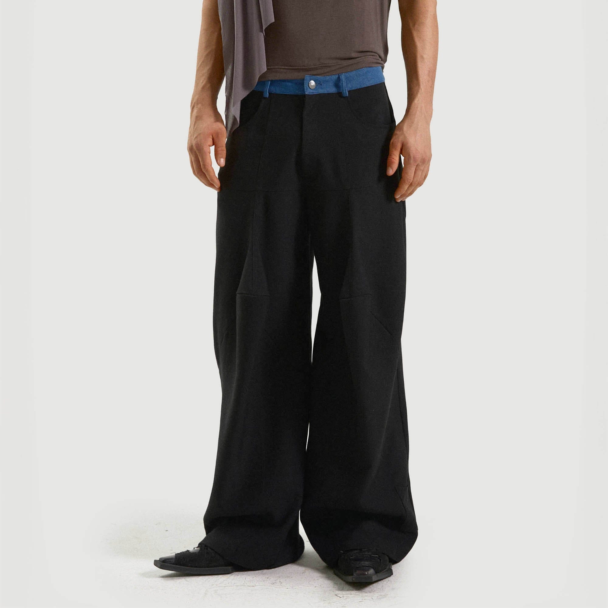 KADAKADA Spliced Oversized Suit Pants, premium urban and streetwear designers apparel on PROJECTISR.com, KADAKADA