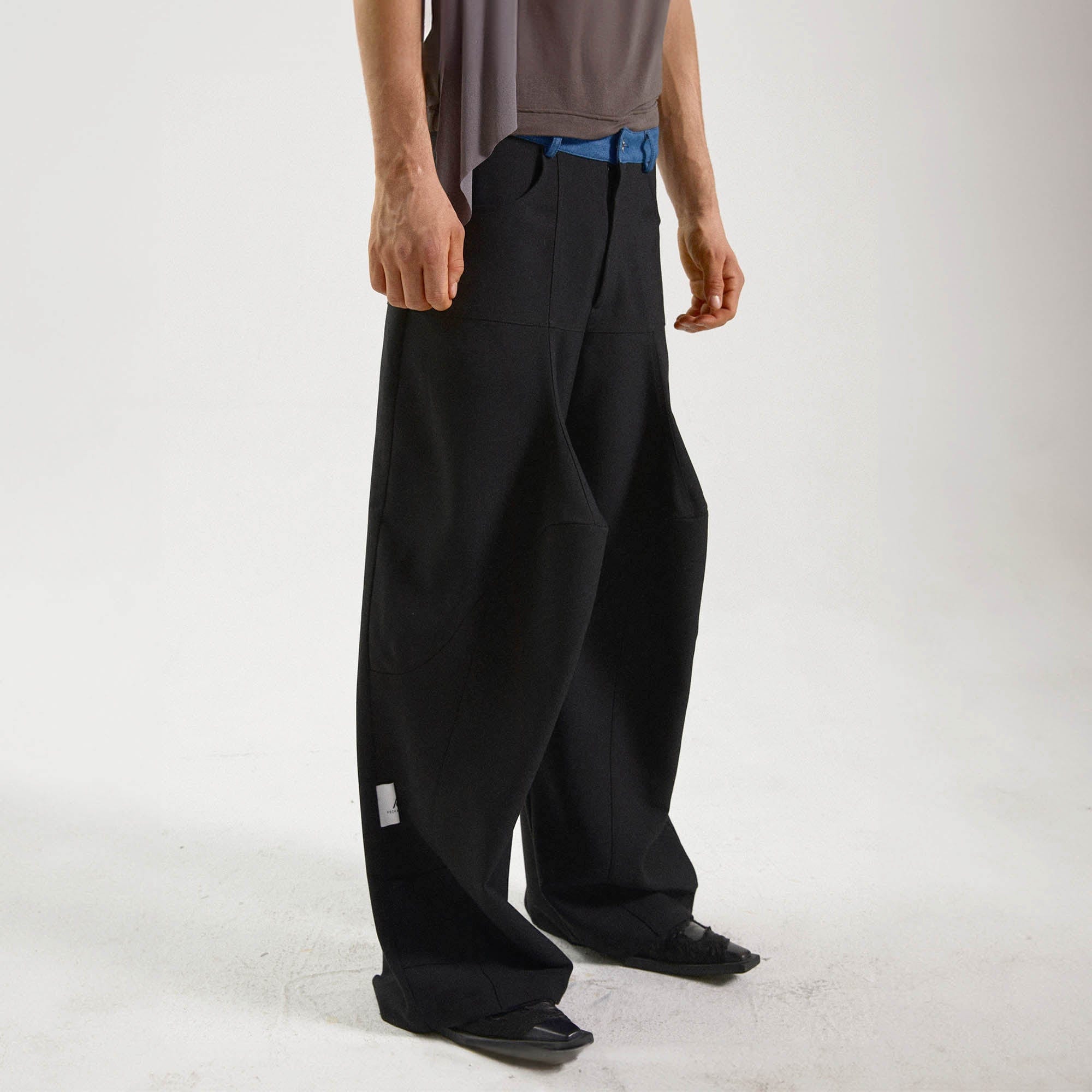 KADAKADA Spliced Oversized Suit Pants, premium urban and streetwear designers apparel on PROJECTISR.com, KADAKADA